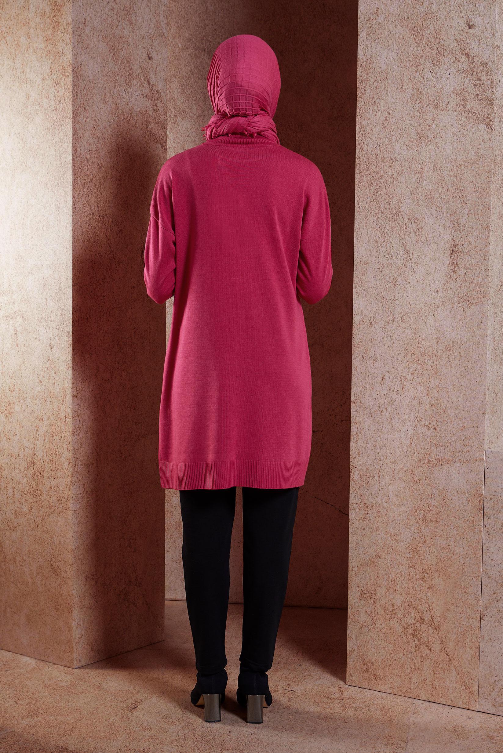 Vêtements hijab FUCHSIA TUNIQUE EN TRICOT 44927