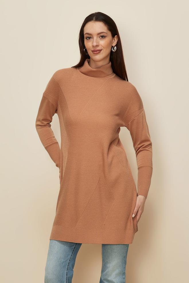 Vêtements hijab ROSE TUNIQUE EN TRICOT 44927 - ALVİNA