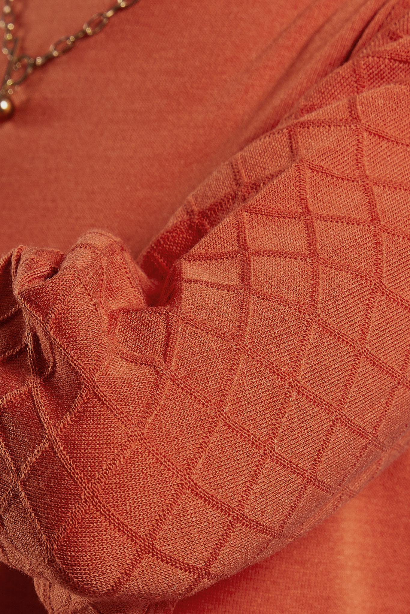 Tesettür giyim TURUNCU TRİKO TUNİK 44928