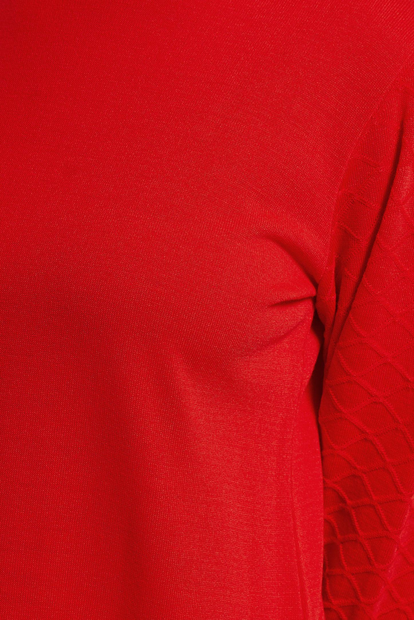 Tesettür giyim KIRMIZI TRİKO TUNİK 44928