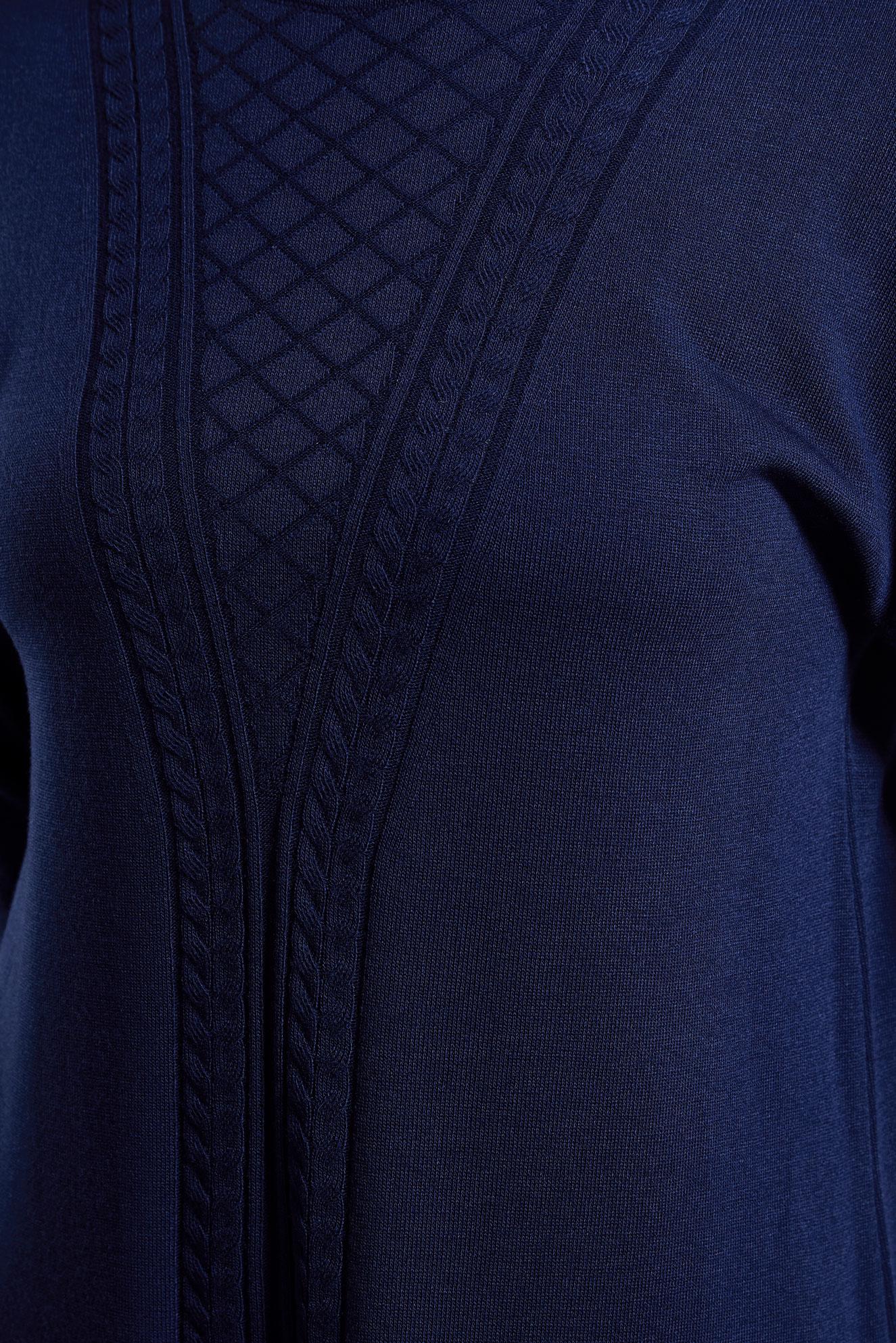 Tesettür giyim LACİVERT UZUN TRİKO TUNİK 44929