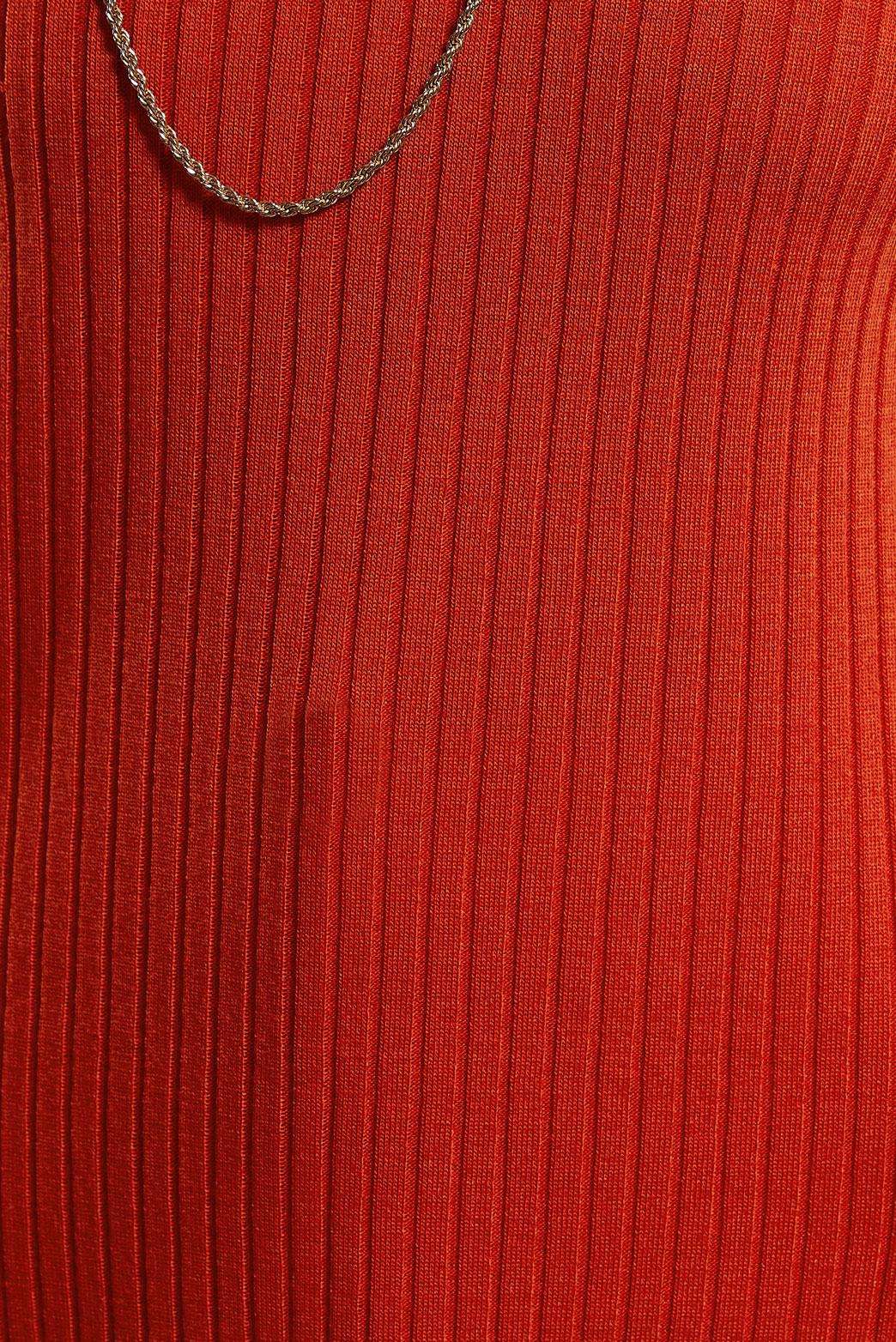 Tesettür giyim TURUNCU BOĞAZLI YAKA TRİKO TUNİK 44930