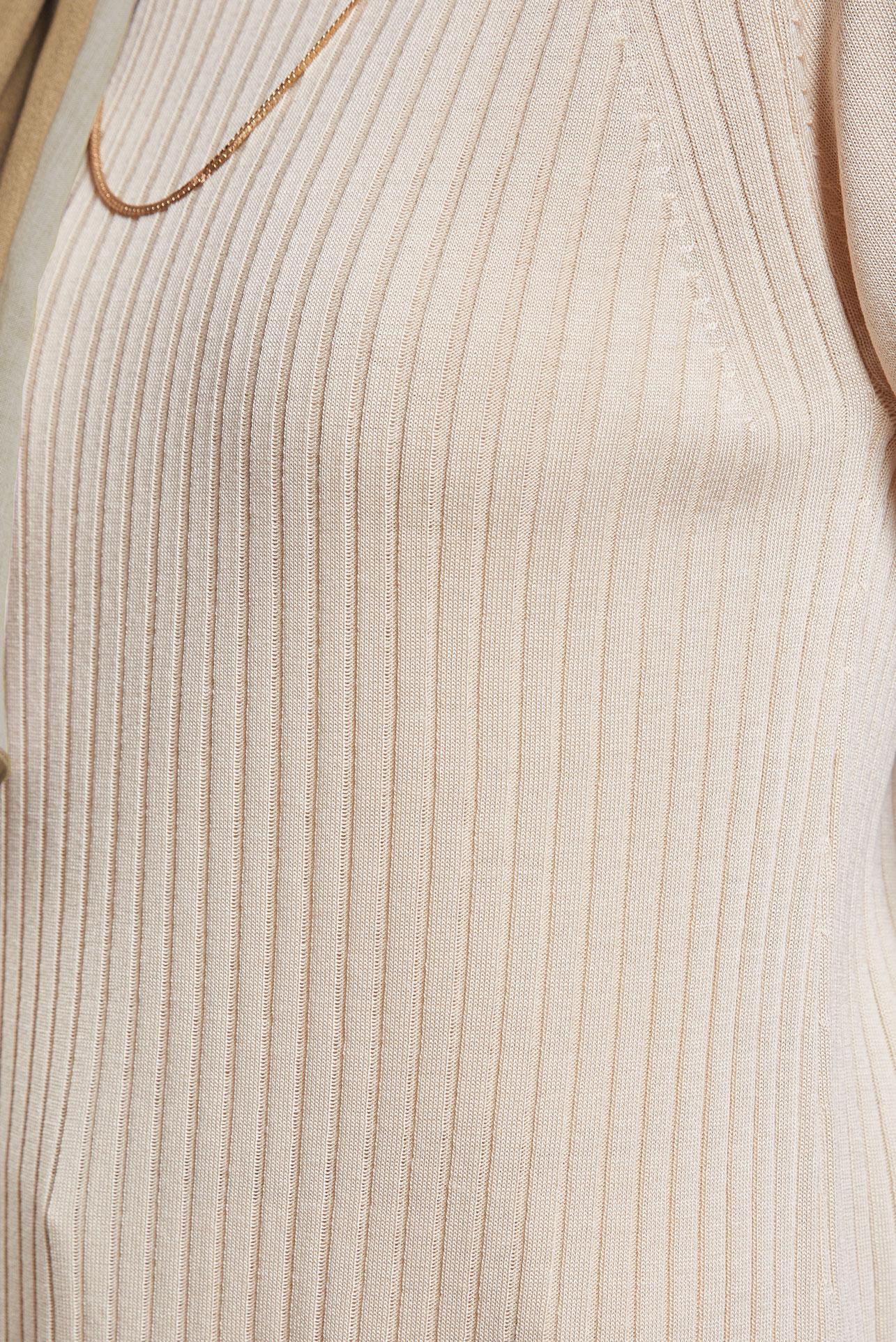 Tesettür giyim BEJ BOĞAZLI YAKA TRİKO TUNİK 44930