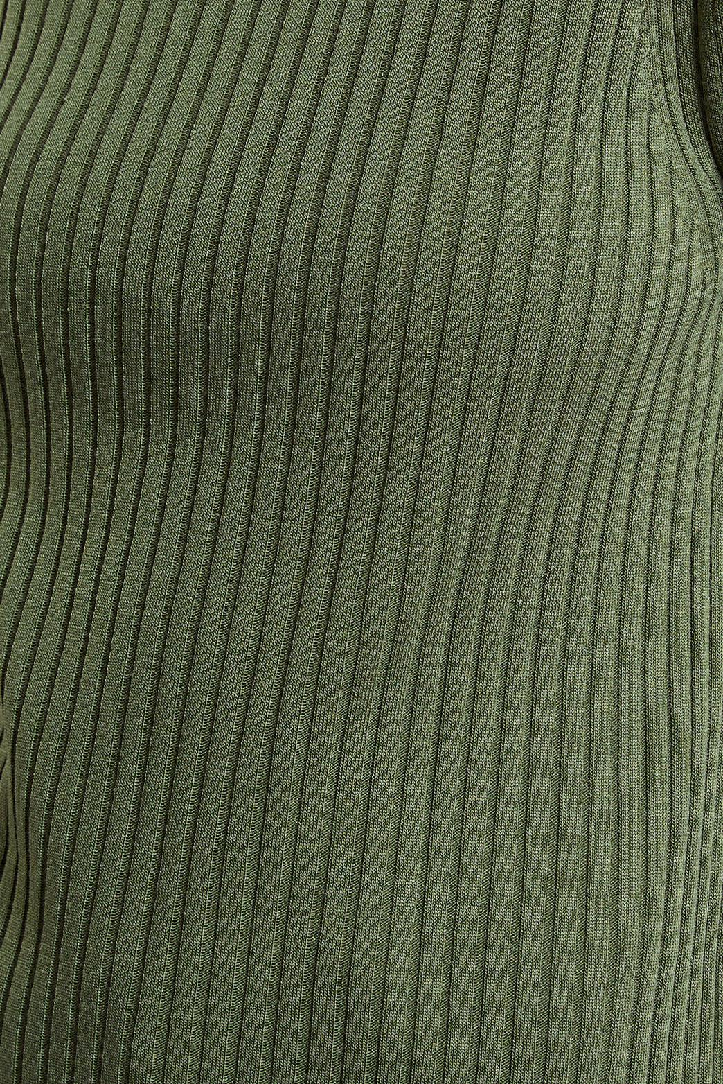 Tesettür giyim YEŞİL BOĞAZLI YAKA TRİKO TUNİK 44930