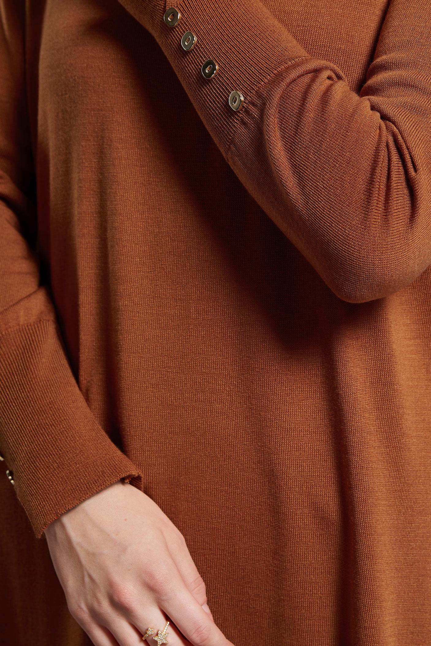 Vêtements hijab ORANGE TUNIQUE LONGUE EN MAILLE 44931