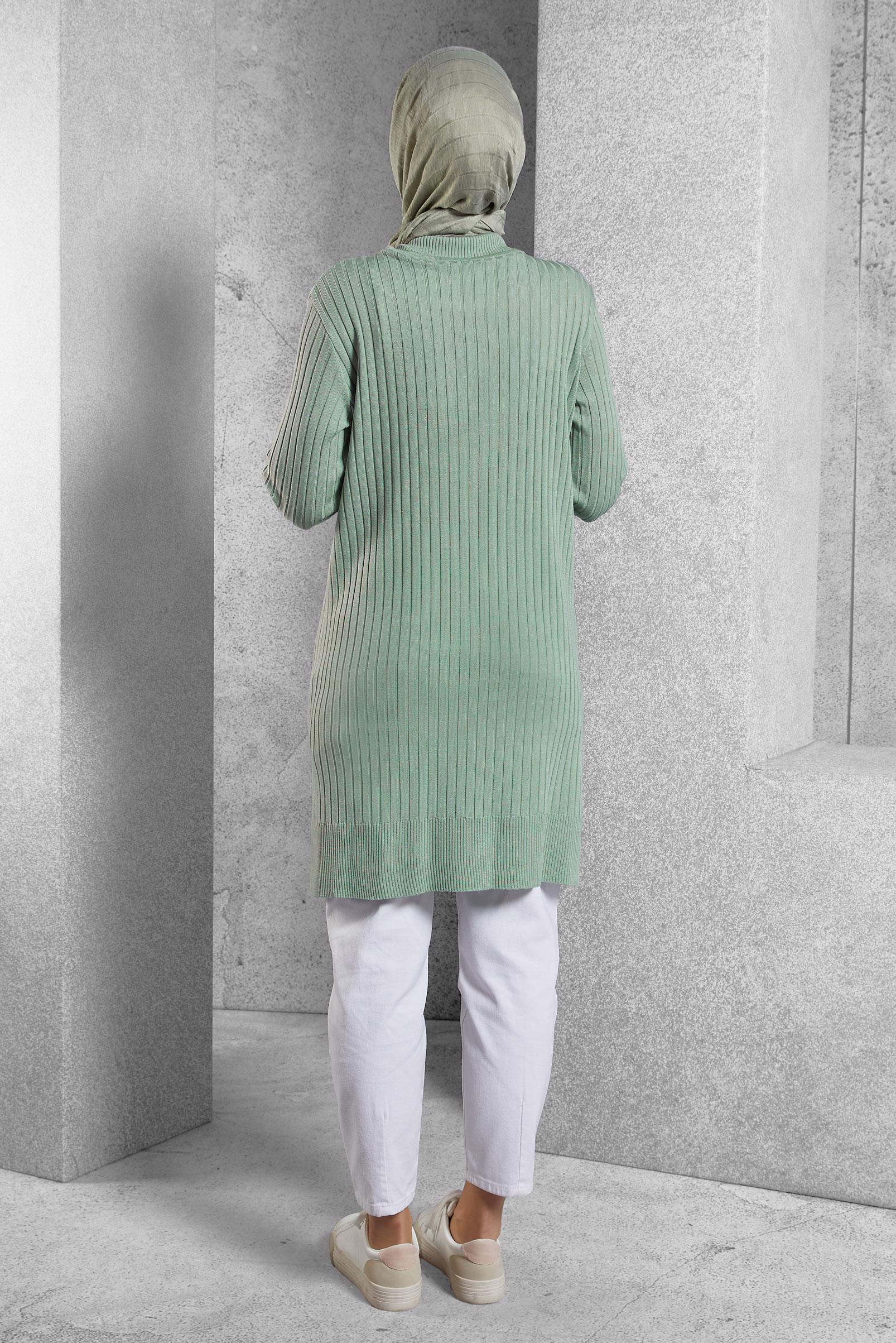 Vêtements hijab VERT TUNIQUE EN TRICOT MODESTE 44932