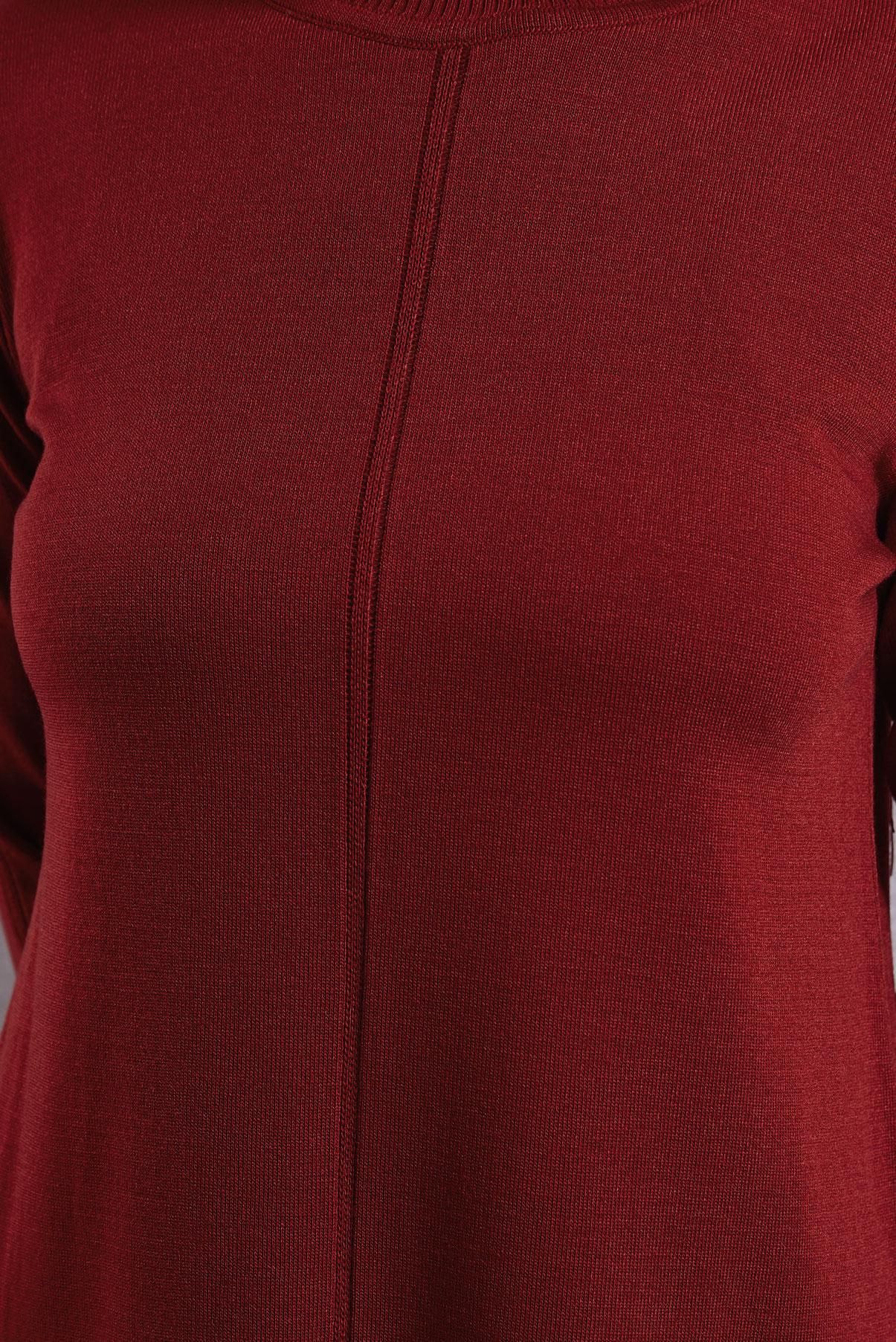 Tesettür giyim KIRMIZI TRİKO TUNİK 44933