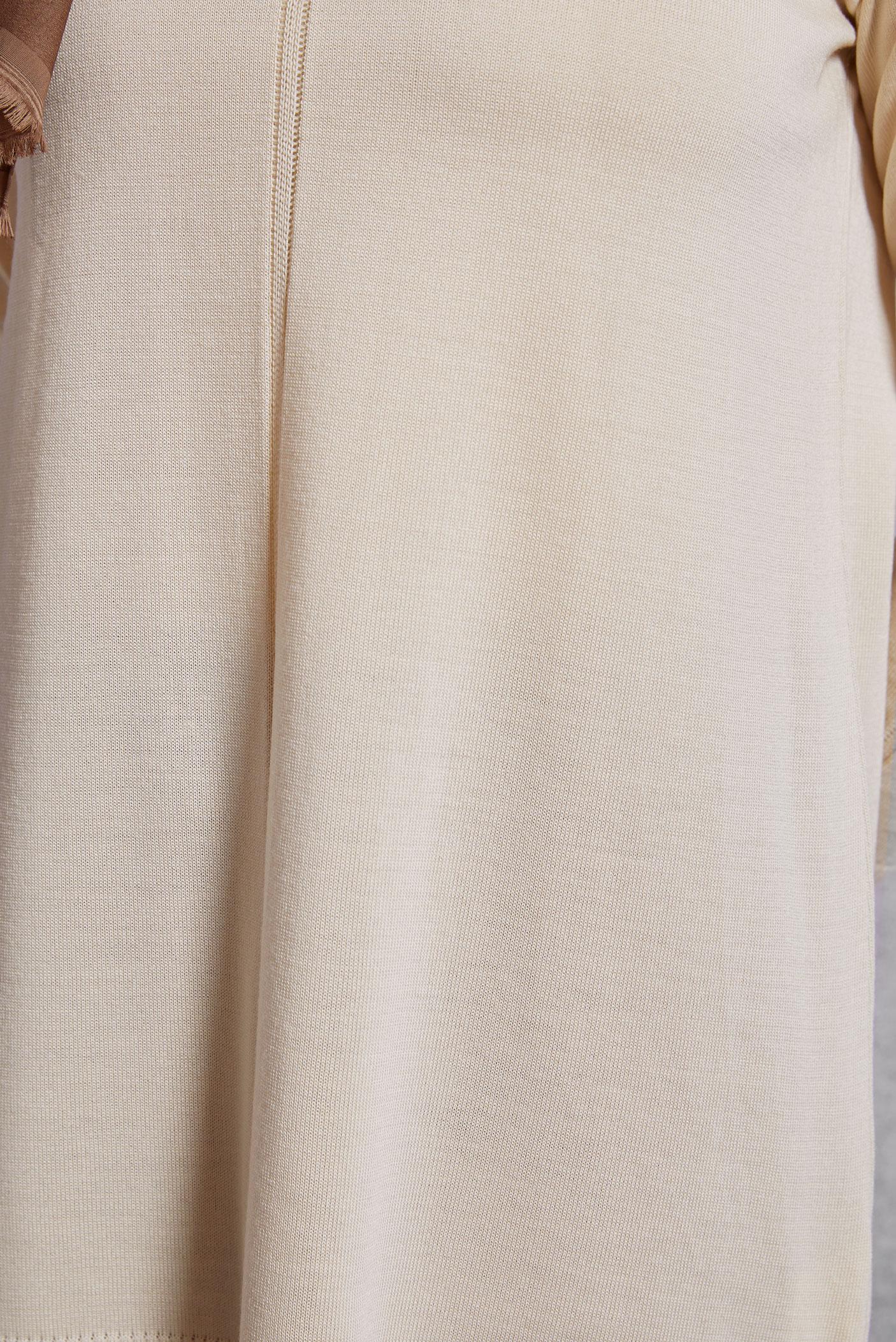 Tesettür giyim BEJ TRİKO TUNİK 44933