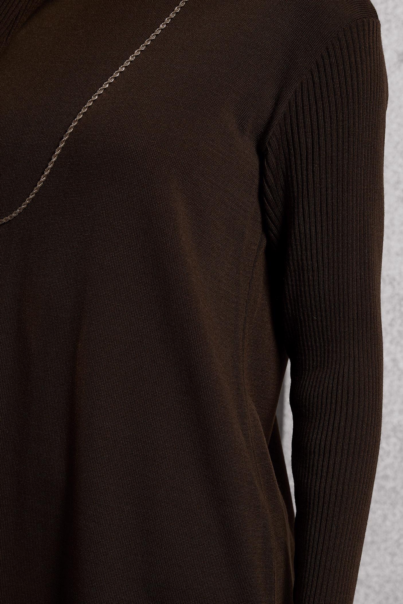 Vêtements hijab BRUN TUNIQUE LONGUE EN MAILLE 44934