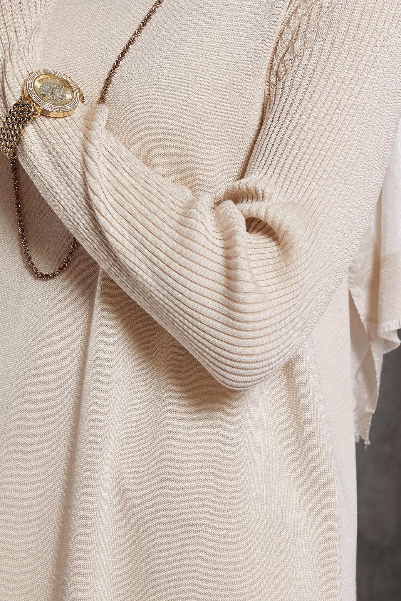 Vêtements hijab BEIGE TUNIQUE LONGUE EN MAILLE 44934