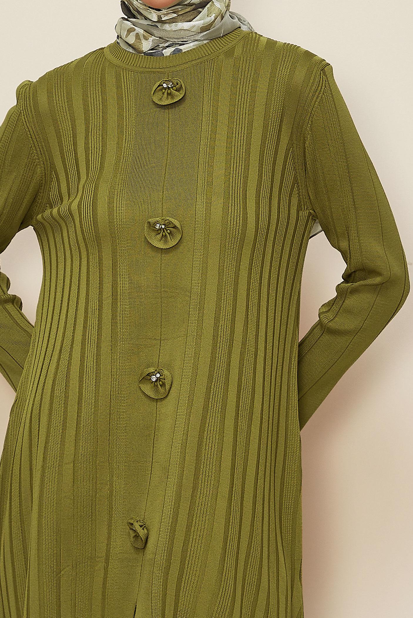 Vêtements hijab VERT TUNIQUE EN TRICOT 44961