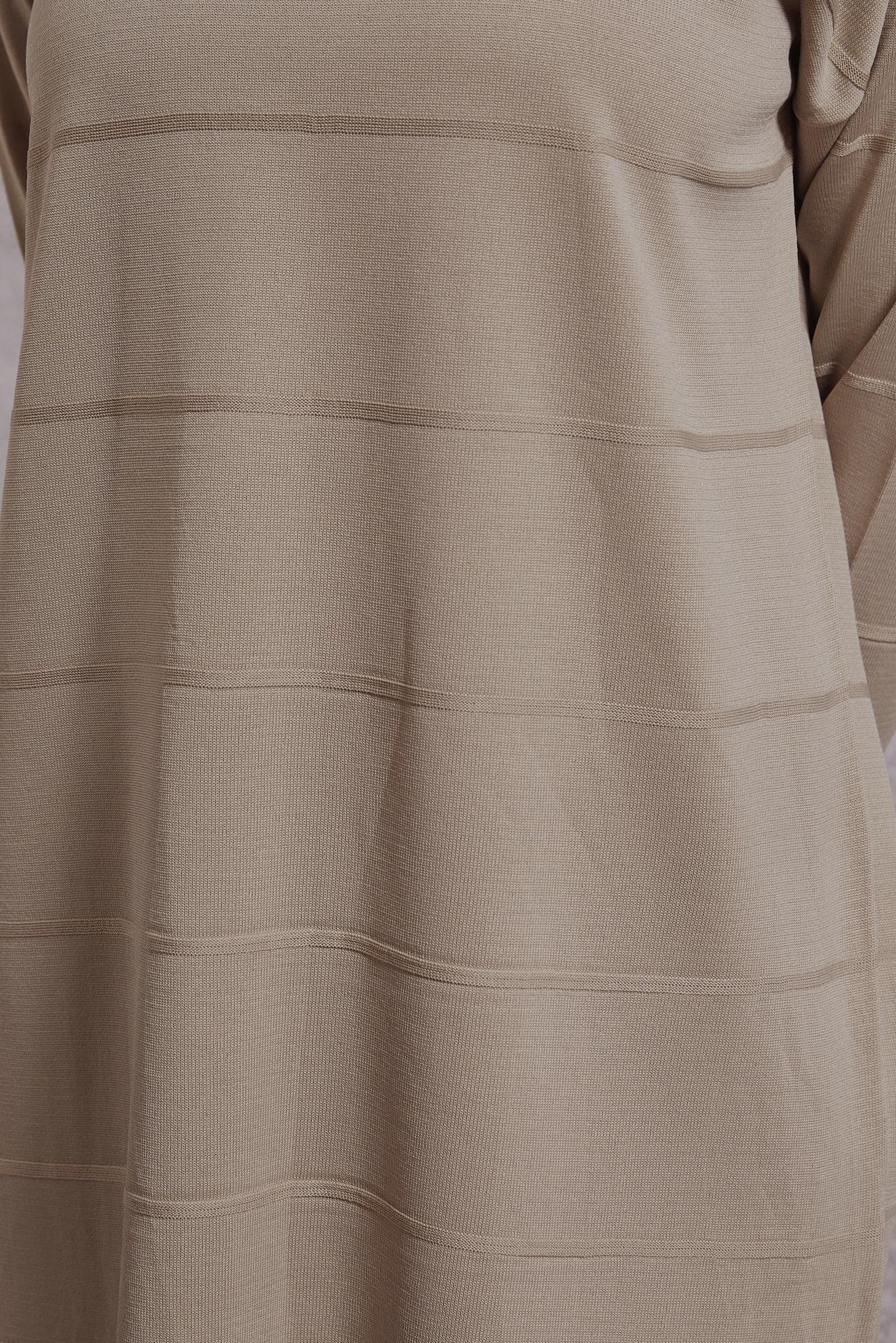 Tesettür giyim BEJ DÜZ TRİKO TUNİK 44975