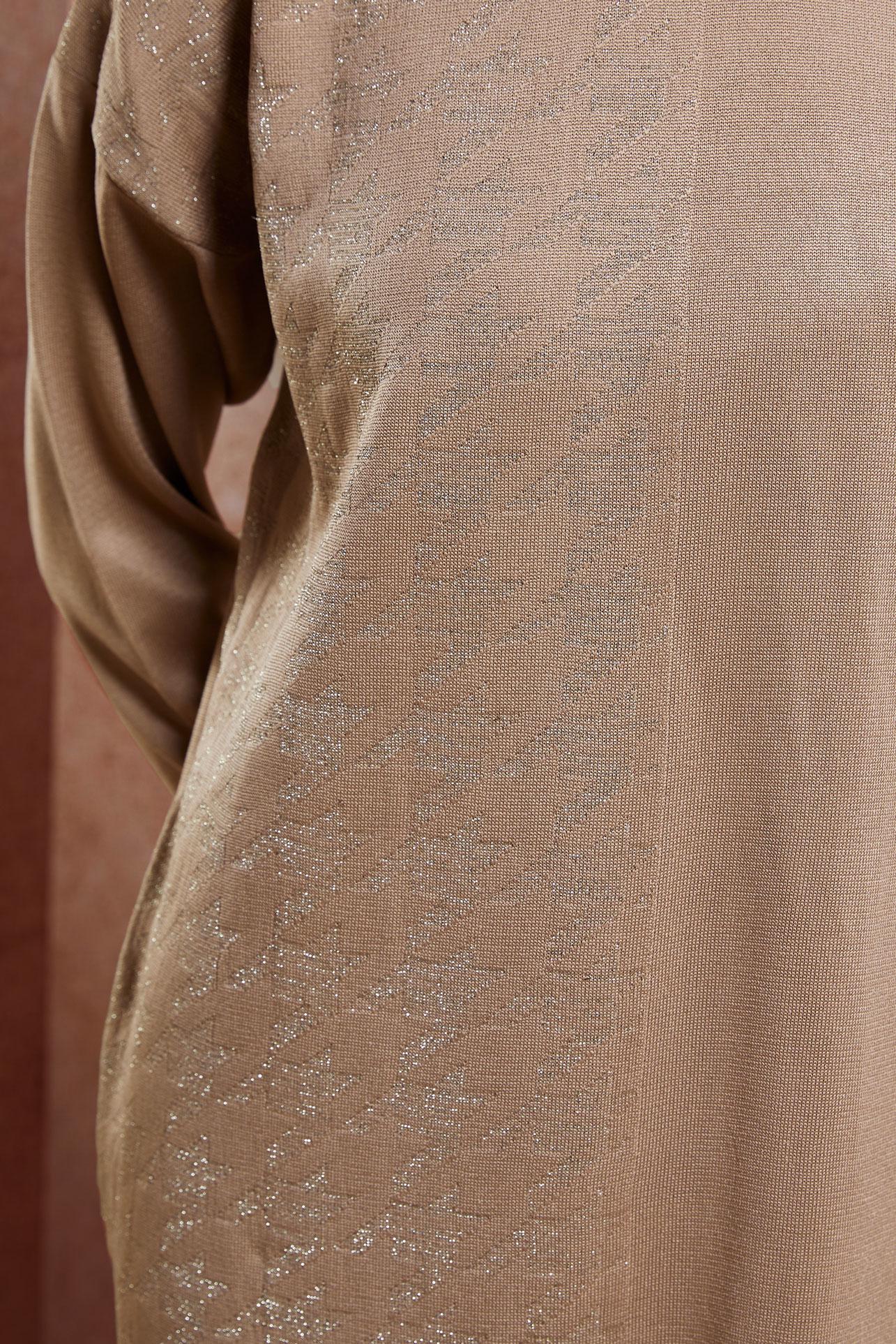 Vêtements hijab BRUN TUNIQUE EN MAILLE BASIQUE 44977