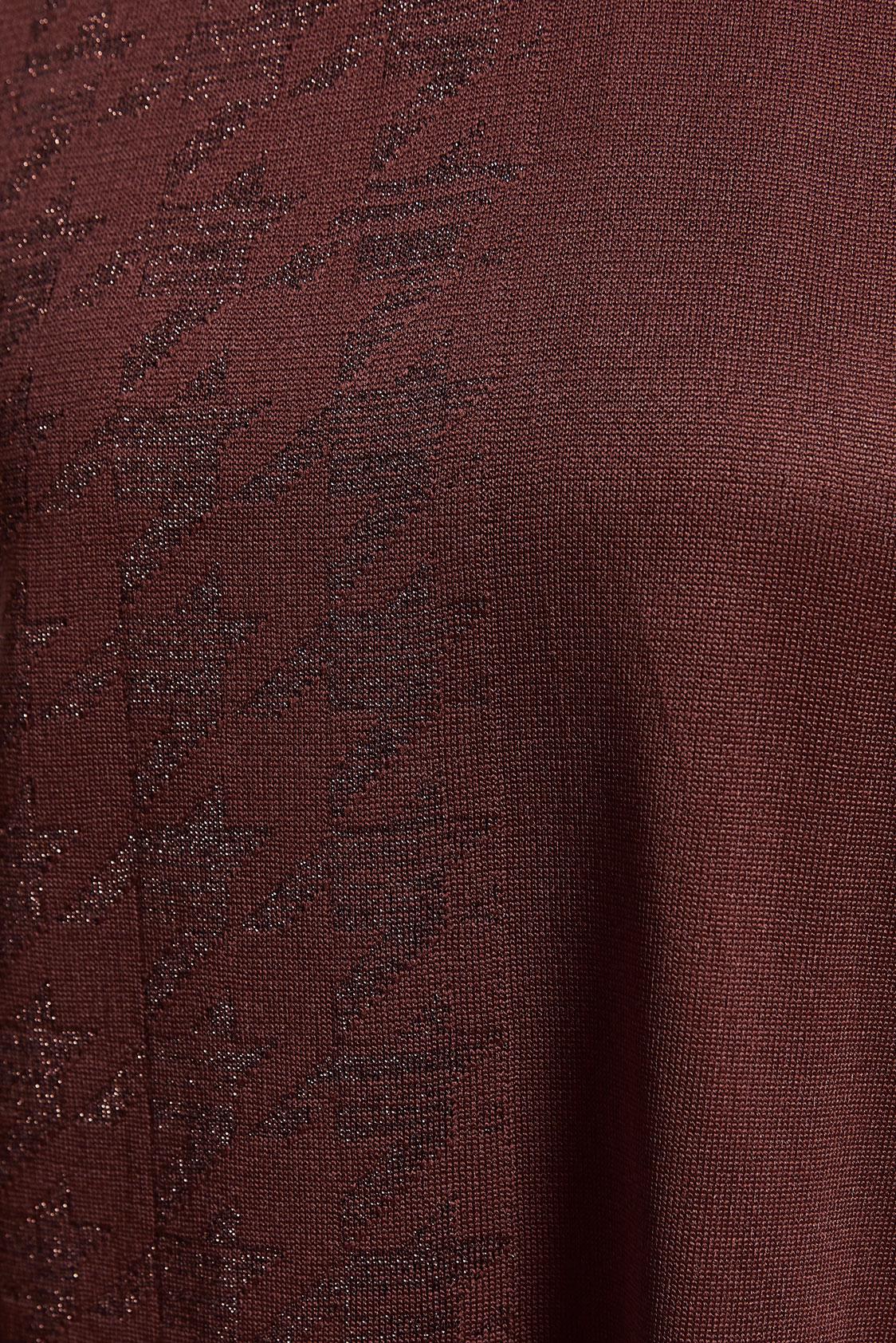 Tesettür giyim KAHVE DÜZ TRİKO TUNİK 44977