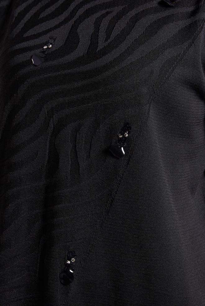 Vêtements hijab NOIR TUNIQUE EN TRICOT 44980 - ALVİNA