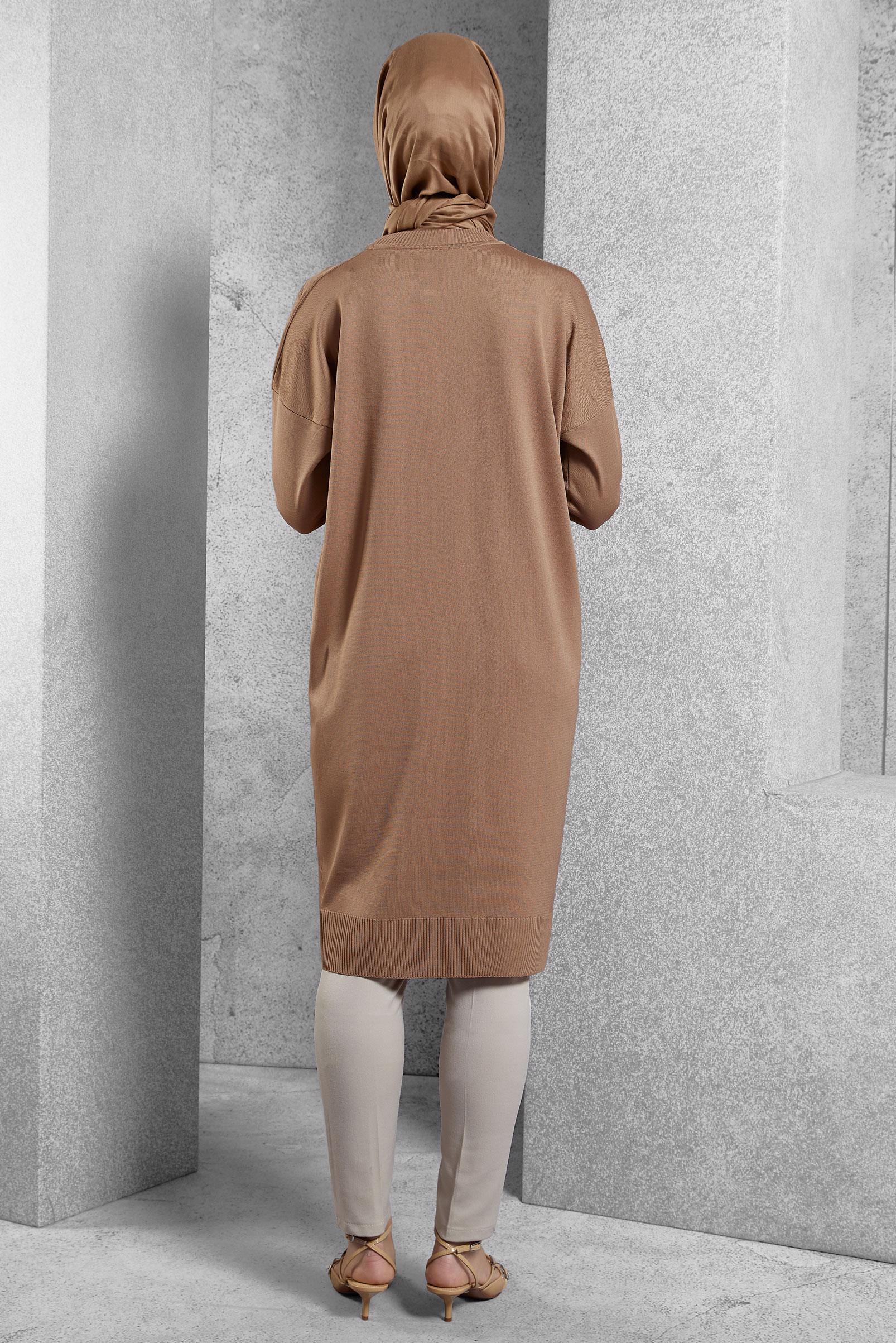 Vêtements hijab BRUN TUNIQUE EN TRICOT 44980