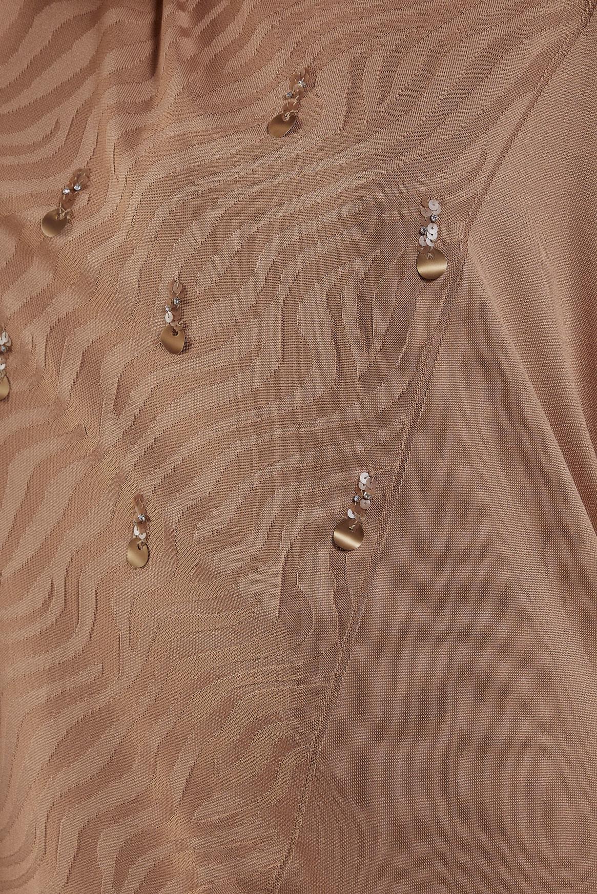 Vêtements hijab BRUN TUNIQUE EN TRICOT 44980