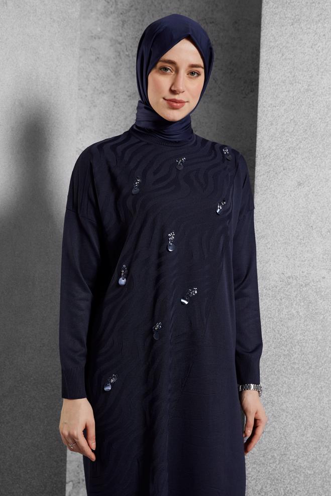 Vêtements hijab  TUNIQUE EN TRICOT 44980 - ALVİNA