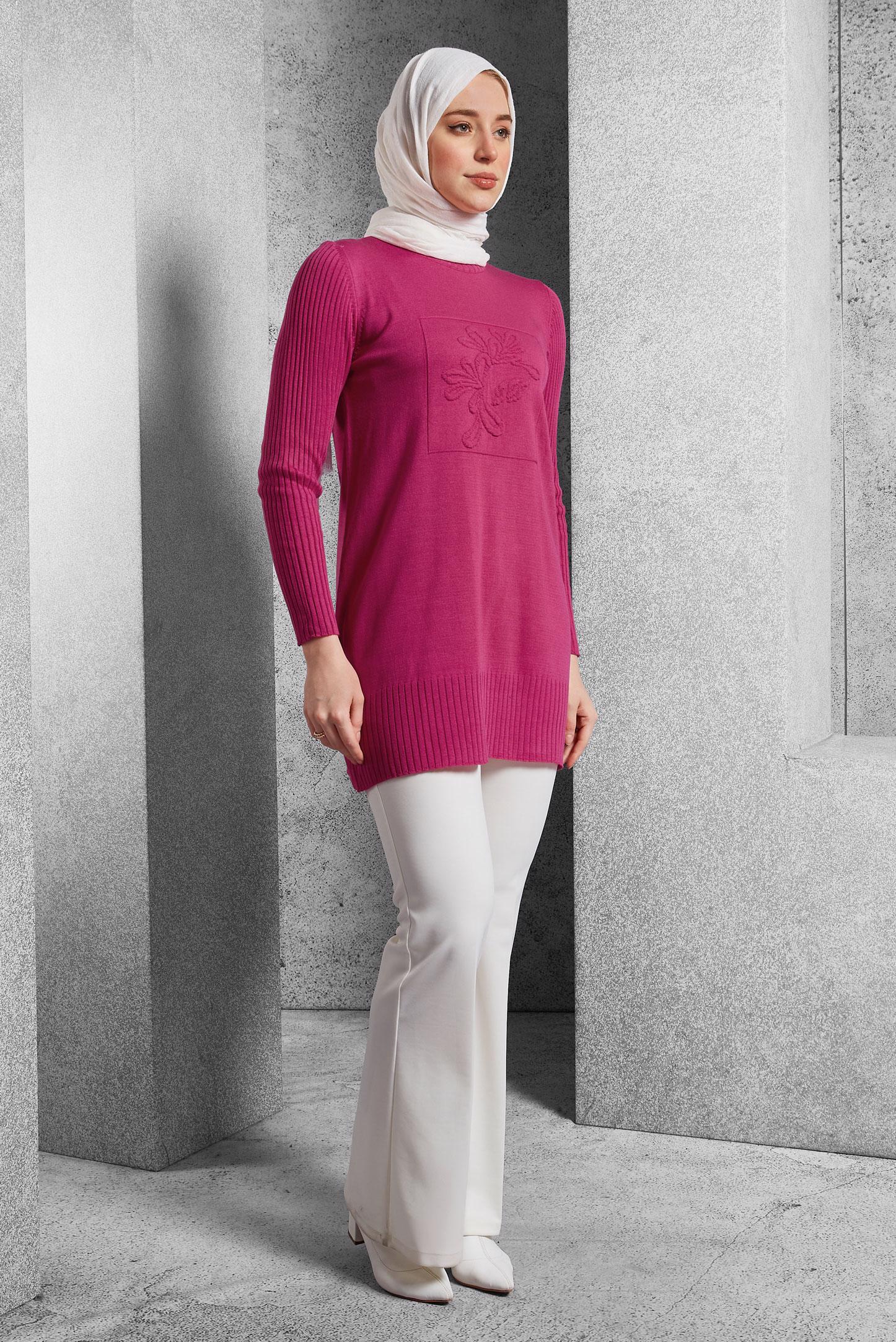 Hijab clothing FUCHSIA KNITWEAR TUNIC 44984