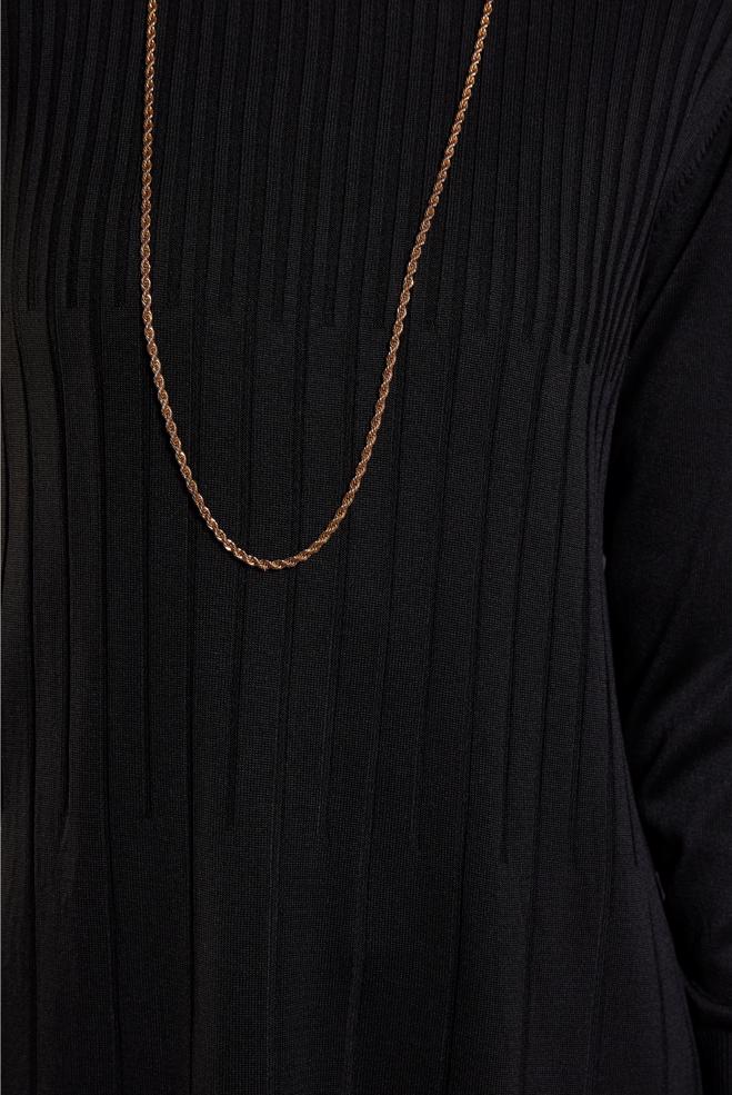 Vêtements hijab NOIR TUNIQUE EN TRICOT 44986 - ALVİNA