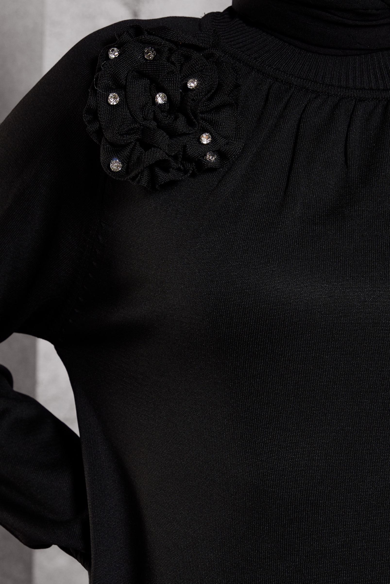 Vêtements hijab NOIR TUNIQUE EN TRICOT AVEC BROCHE 44987