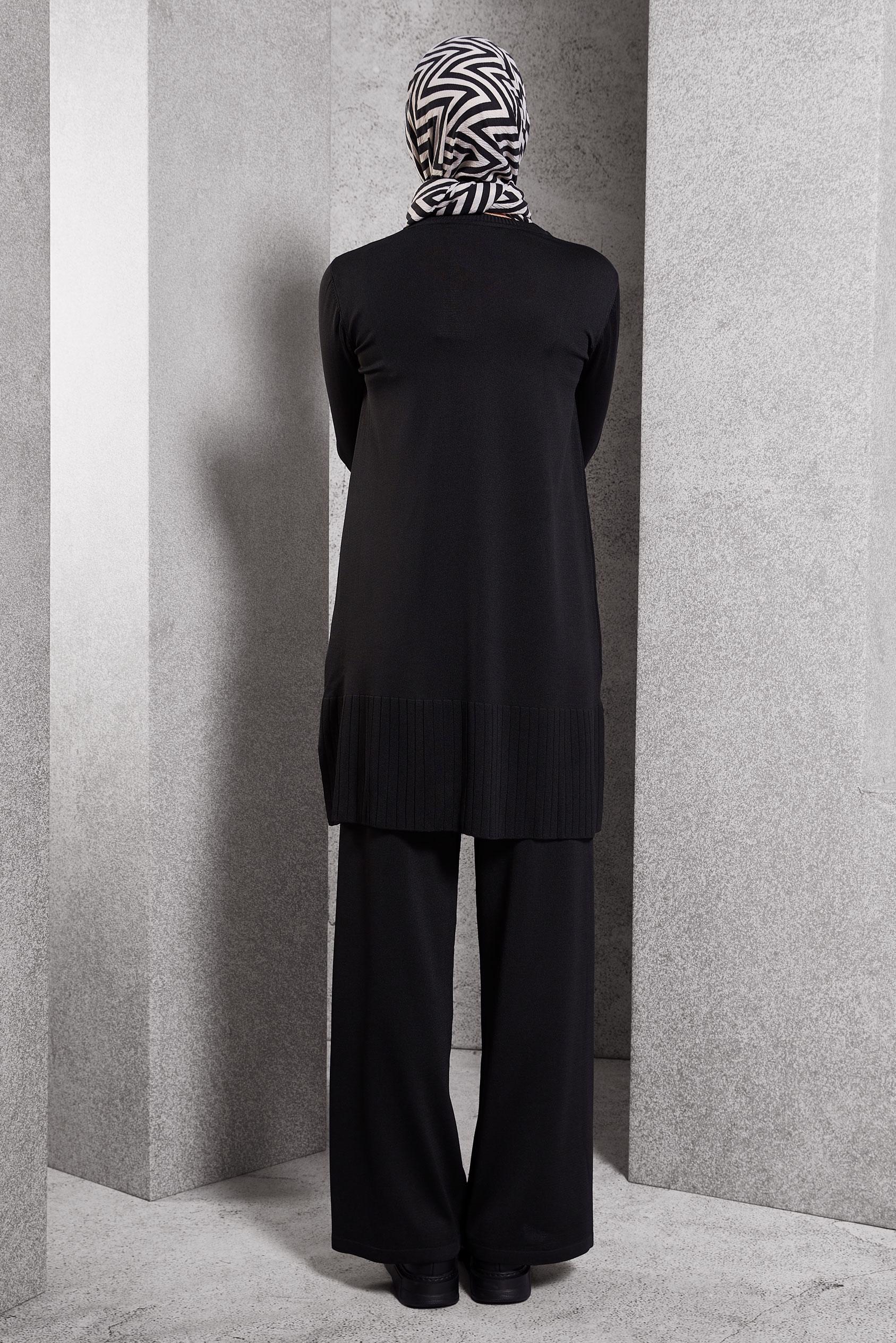 Tesettür giyim SİYAH TESETTÜR TRİKO TUNİK 44988