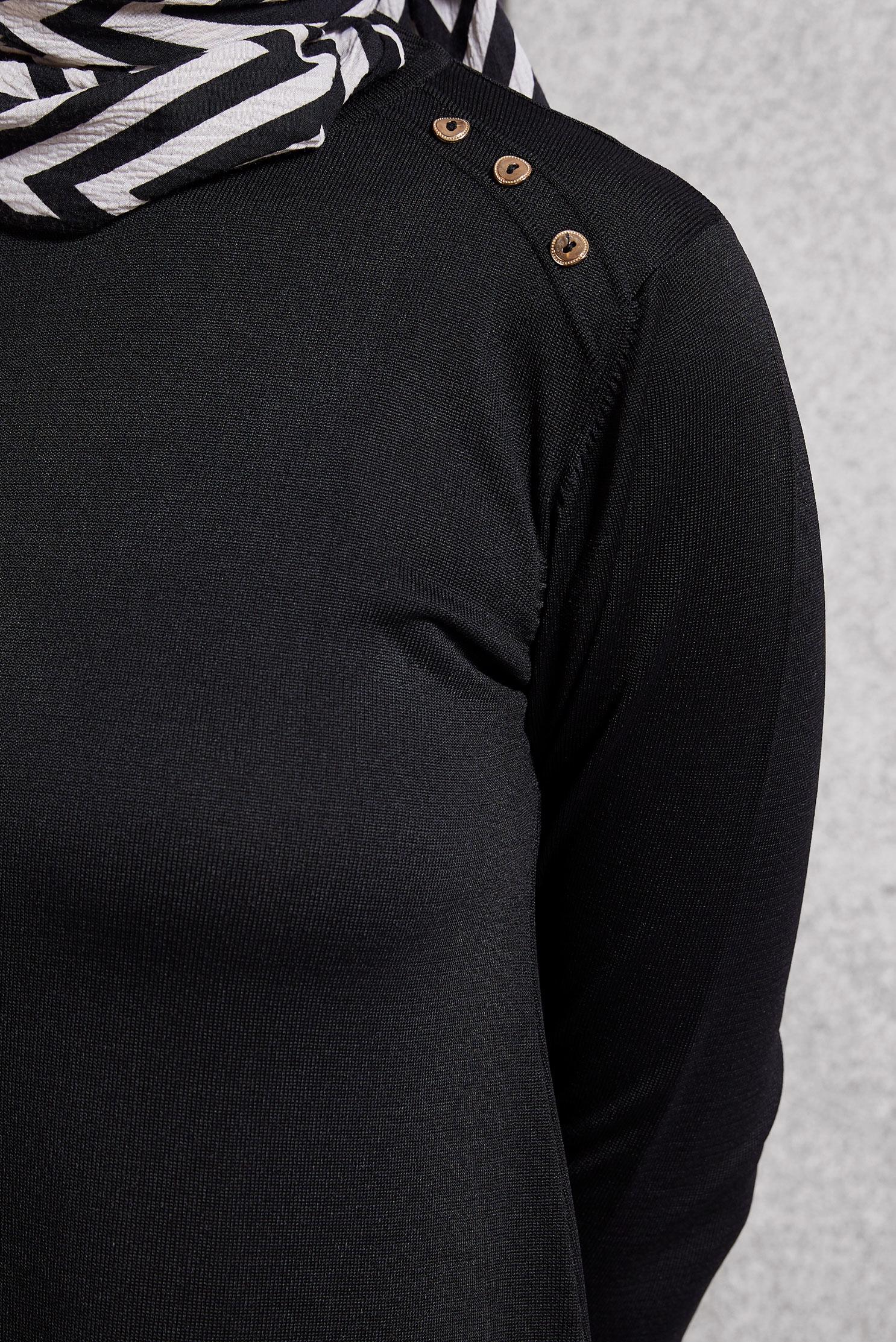 Tesettür giyim SİYAH TESETTÜR TRİKO TUNİK 44988