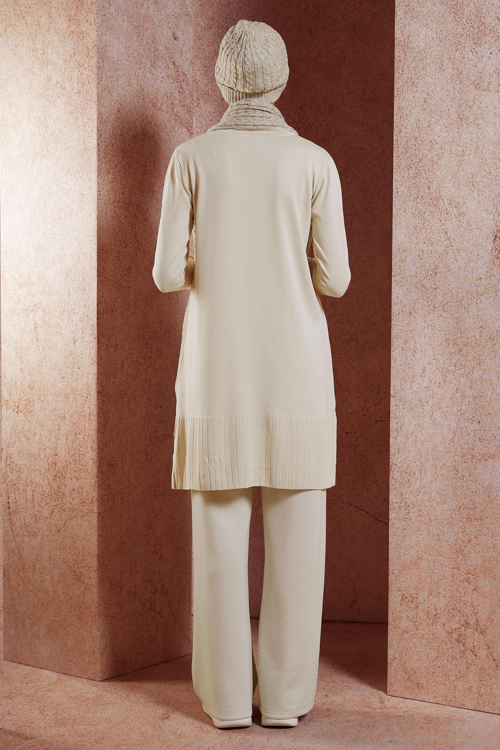 Tesettür giyim BEJ TESETTÜR TRİKO TUNİK 44988