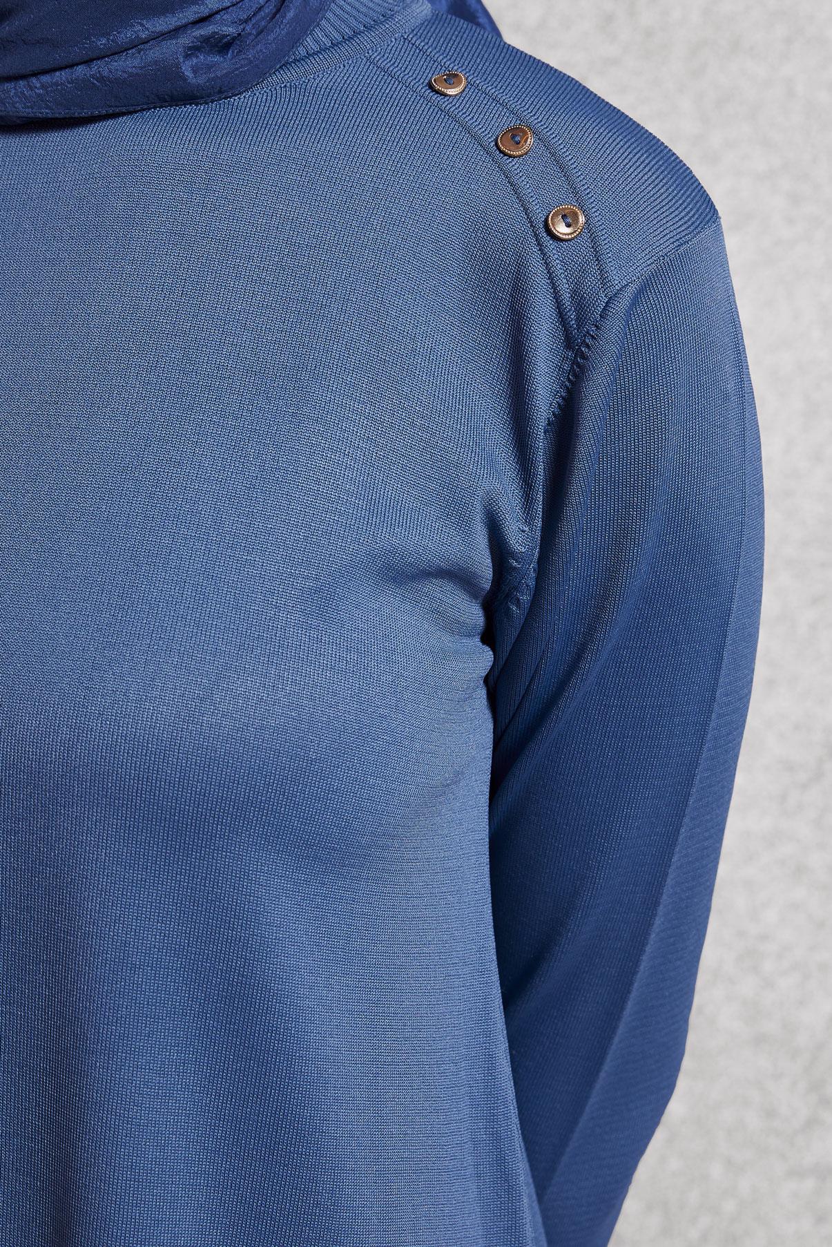 Tesettür giyim LACİVERT TESETTÜR TRİKO TUNİK 44988