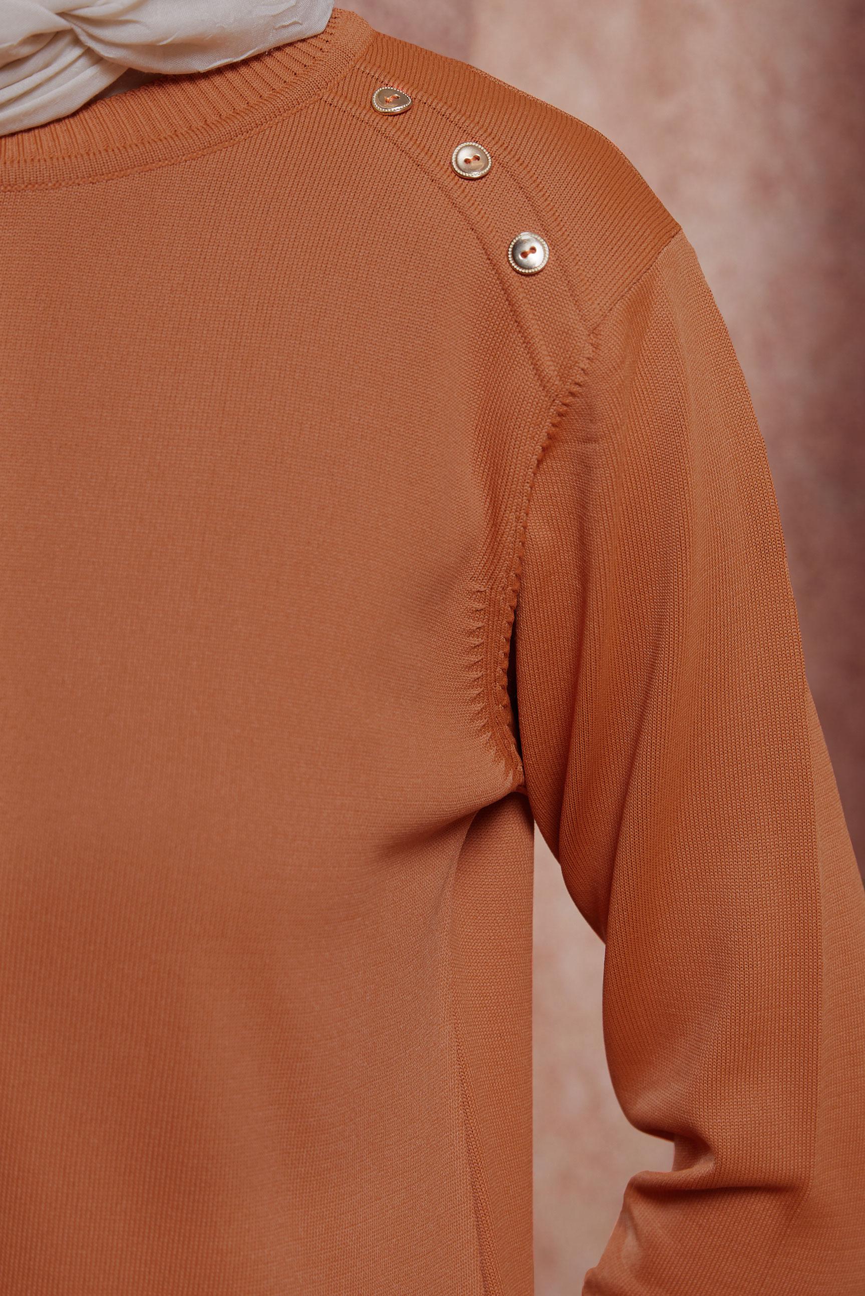 Tesettür giyim TURUNCU TESETTÜR TRİKO TUNİK 44988