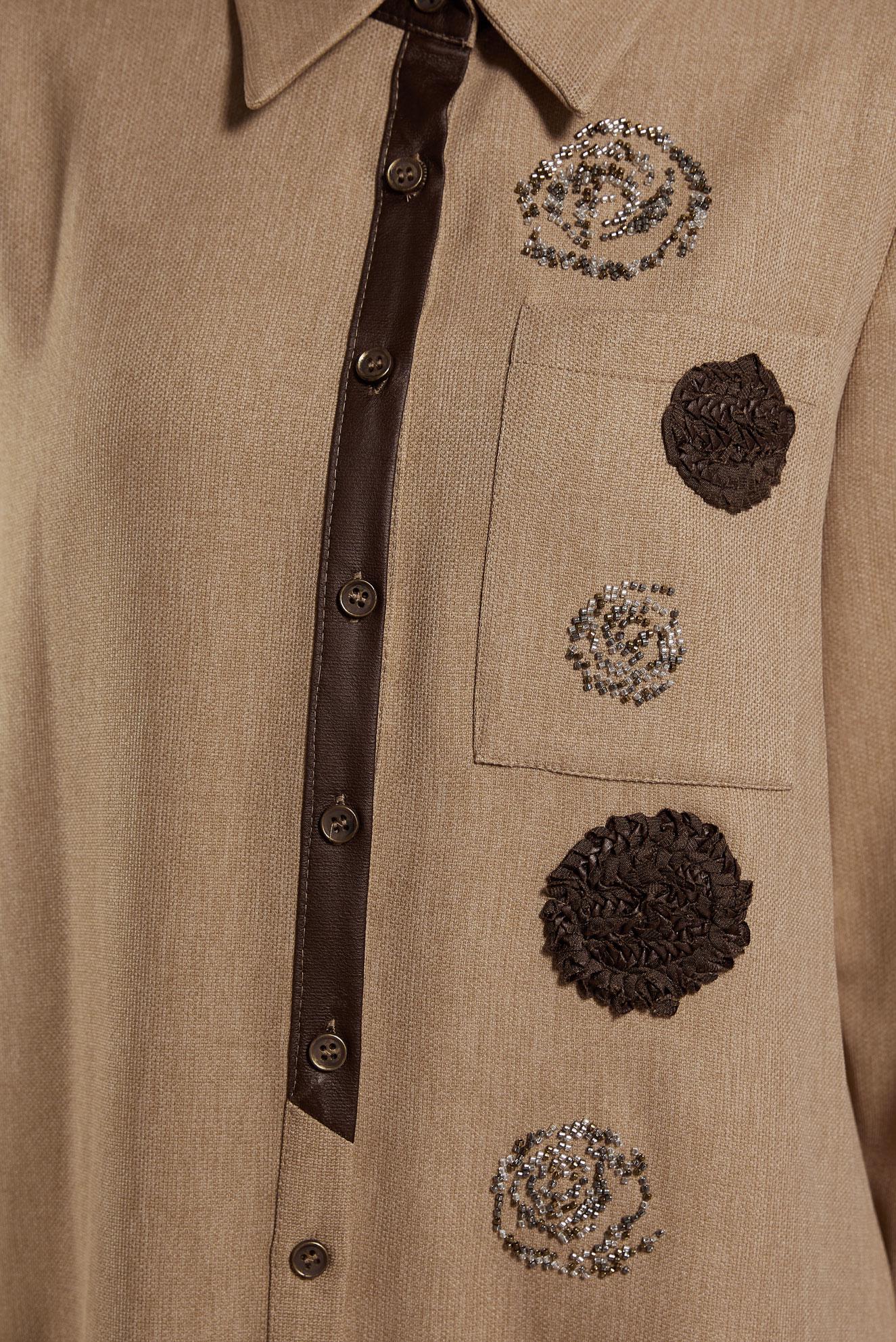 Tesettür giyim KAHVE ARMÜRLÜ TESETTÜR TUNİK 45045