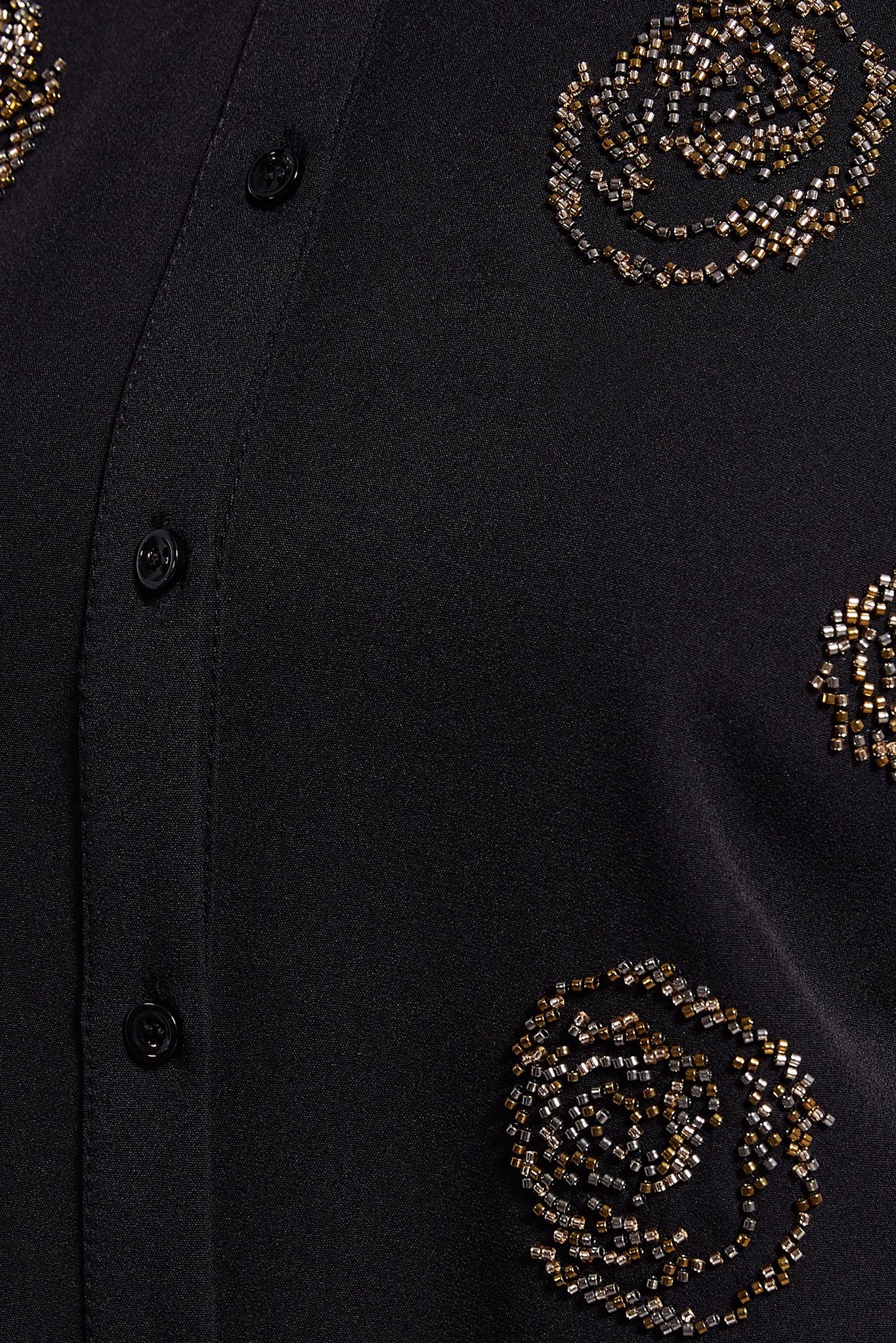 Tesettür giyim SİYAH BONCUK İŞLEMELİ TUNİK 45049