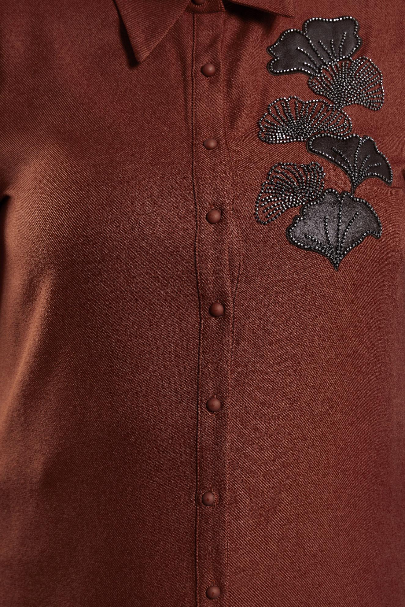 Tesettür giyim BORDO İŞLEMELİ UZUN TUNİK 45061