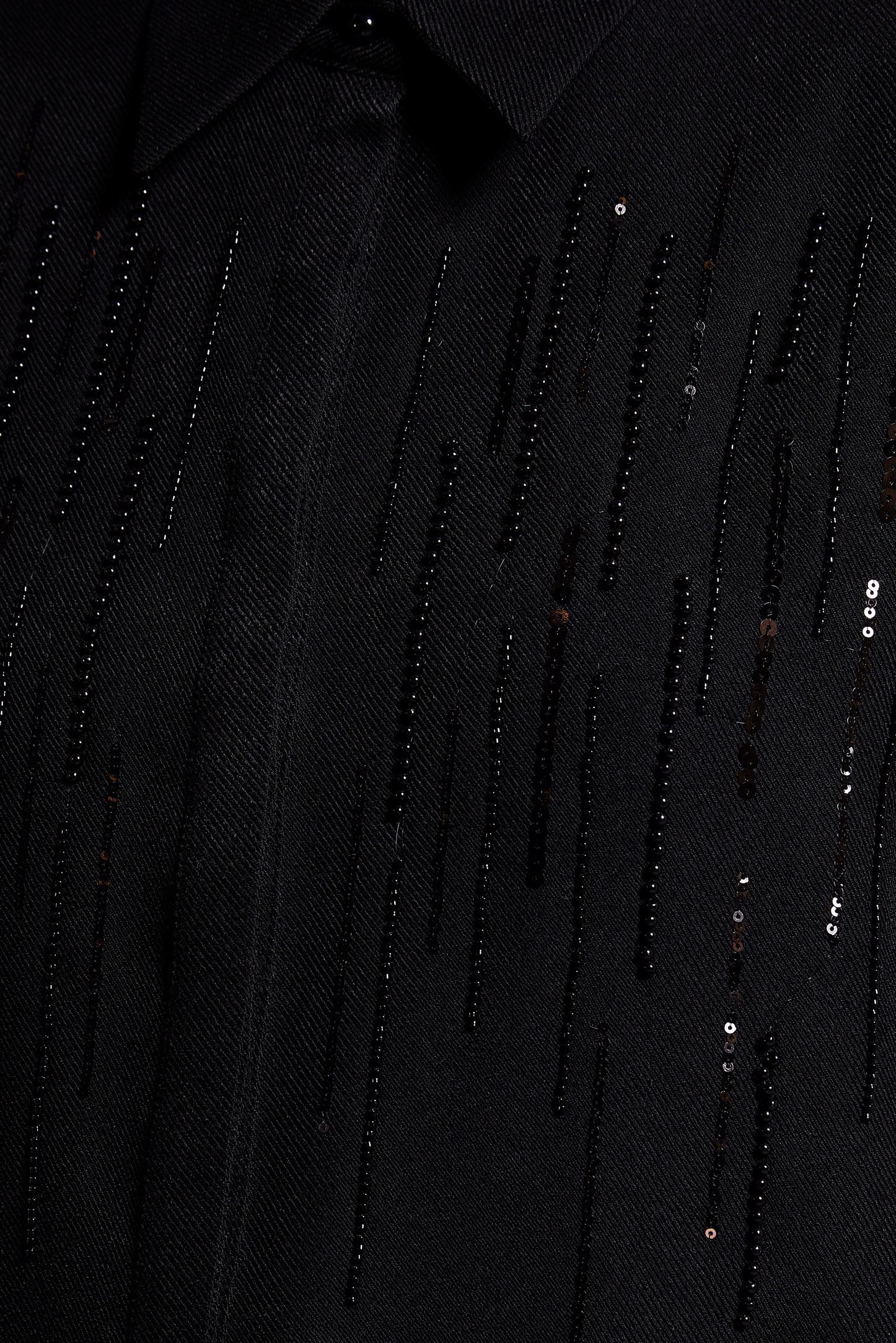 Tesettür giyim SİYAH PUL PAYET DETAYLI TUNİK 45063