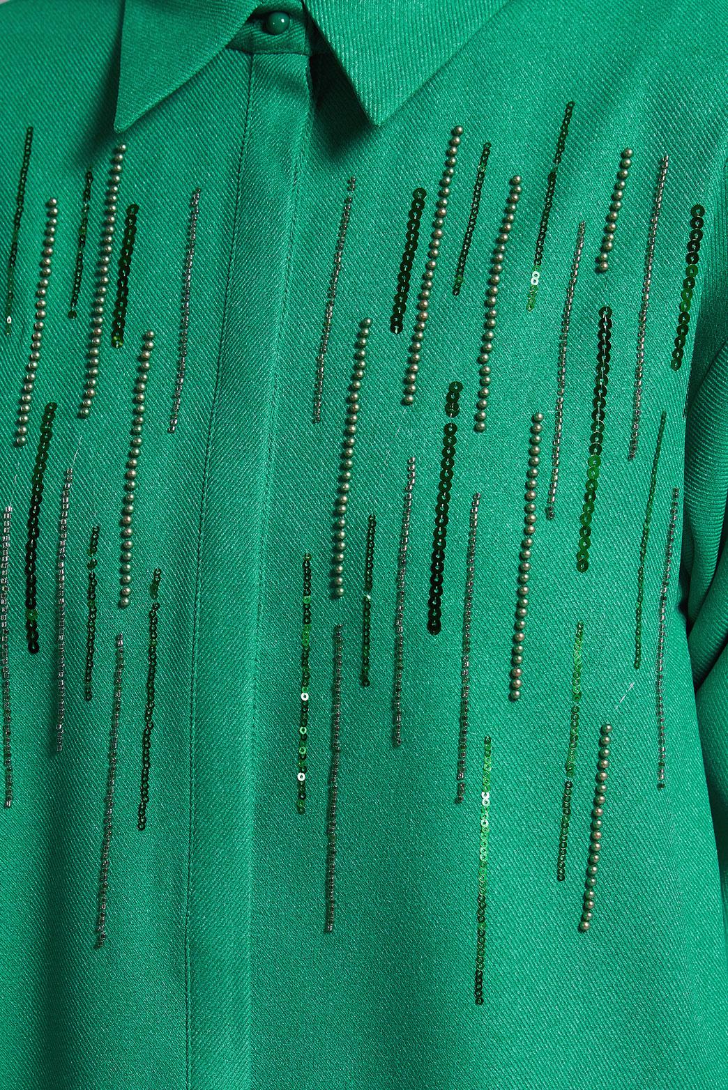 Tesettür giyim YEŞİL PUL PAYET DETAYLI TUNİK 45063