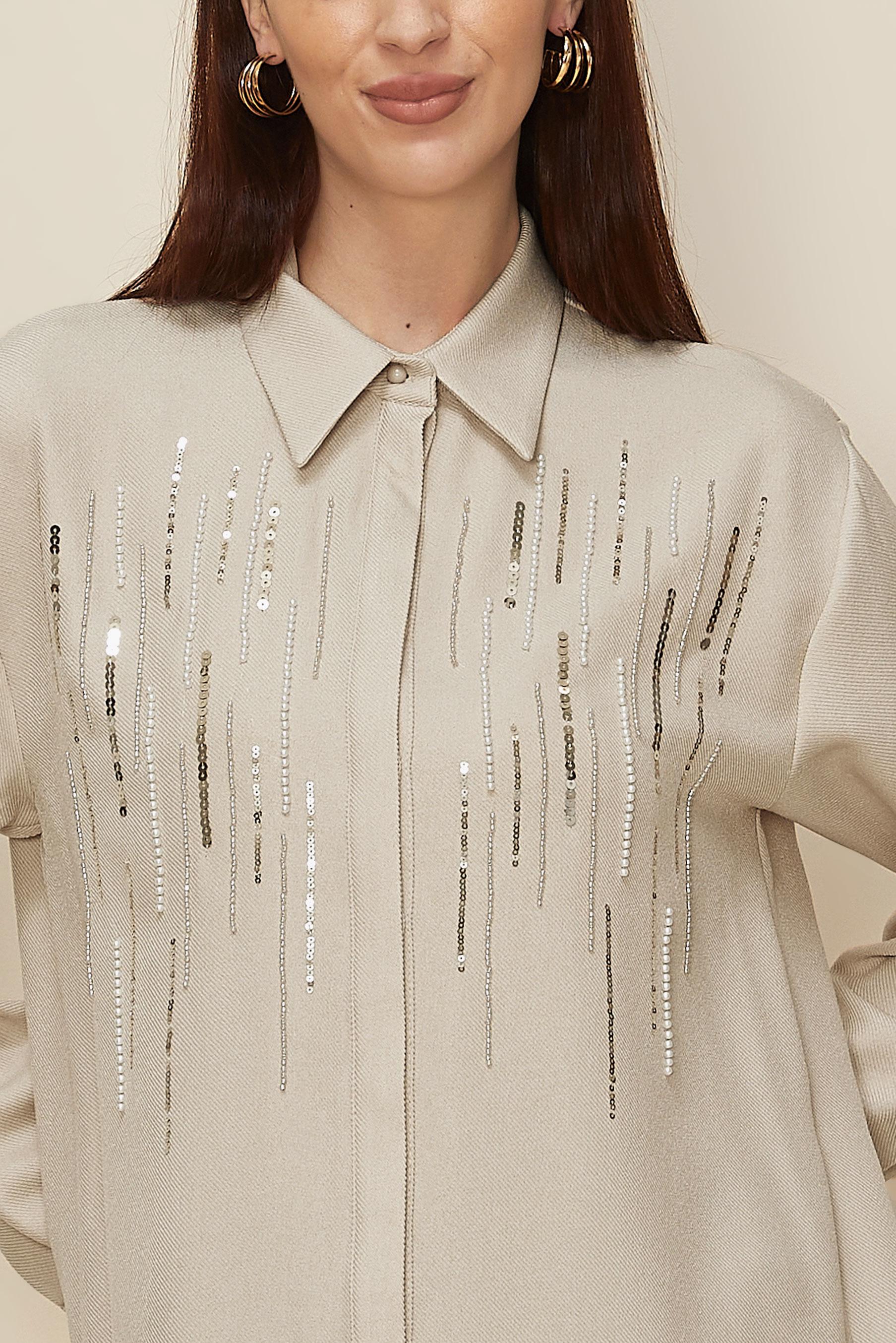 Vêtements hijab ÉCRUE TUNIQUE À PAILLETTES 45063