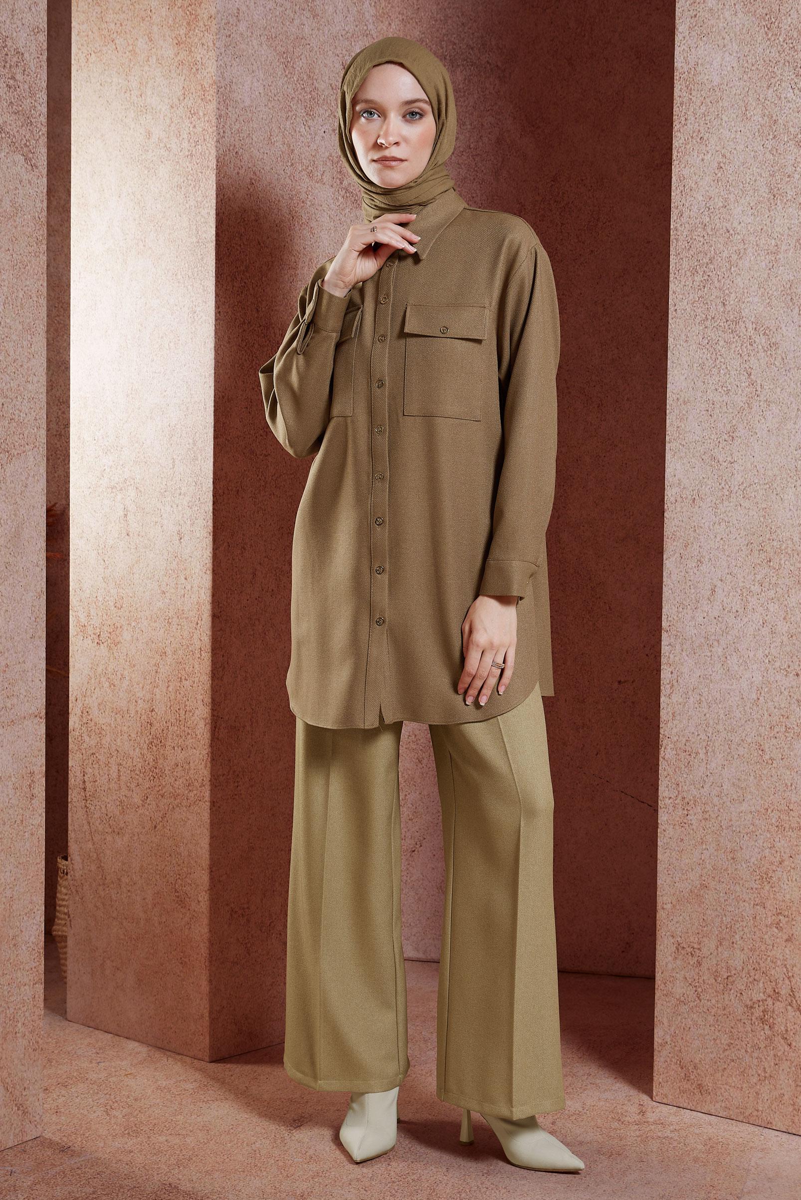 Vêtements hijab TABA TUNIQUE COL CHEMISE 45069