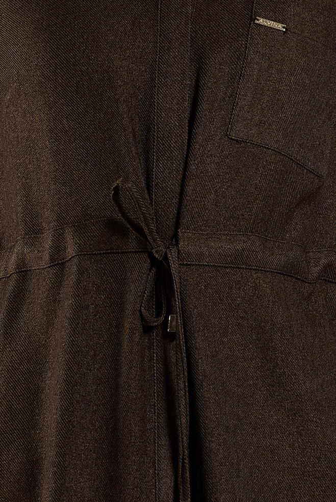 Hijab clothing BROWN SMOCKING WAIST TUNIC 45076 - ALVİNA