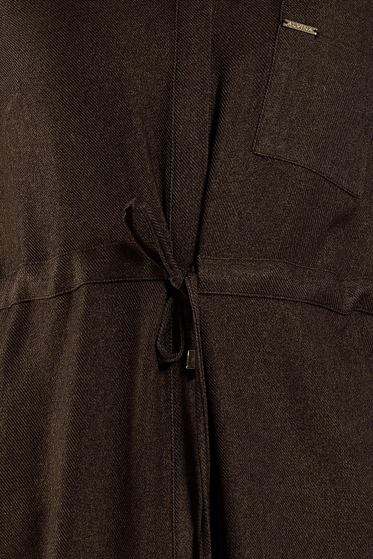 Tesettür giyim KAHVE BELİ BÜZGÜLÜ TUNİK 45076