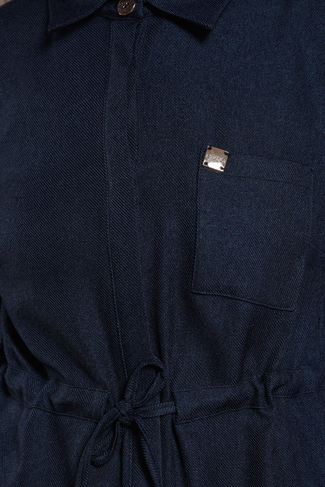 Tesettür giyim LACİVERT BELİ BÜZGÜLÜ TUNİK 45076