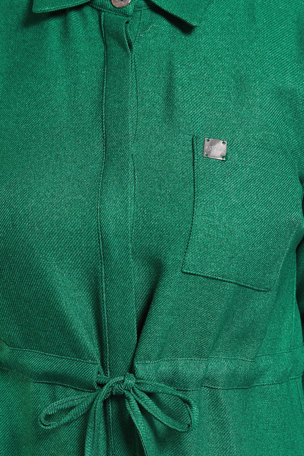 Tesettür giyim YEŞİL BELİ BÜZGÜLÜ TUNİK 45076