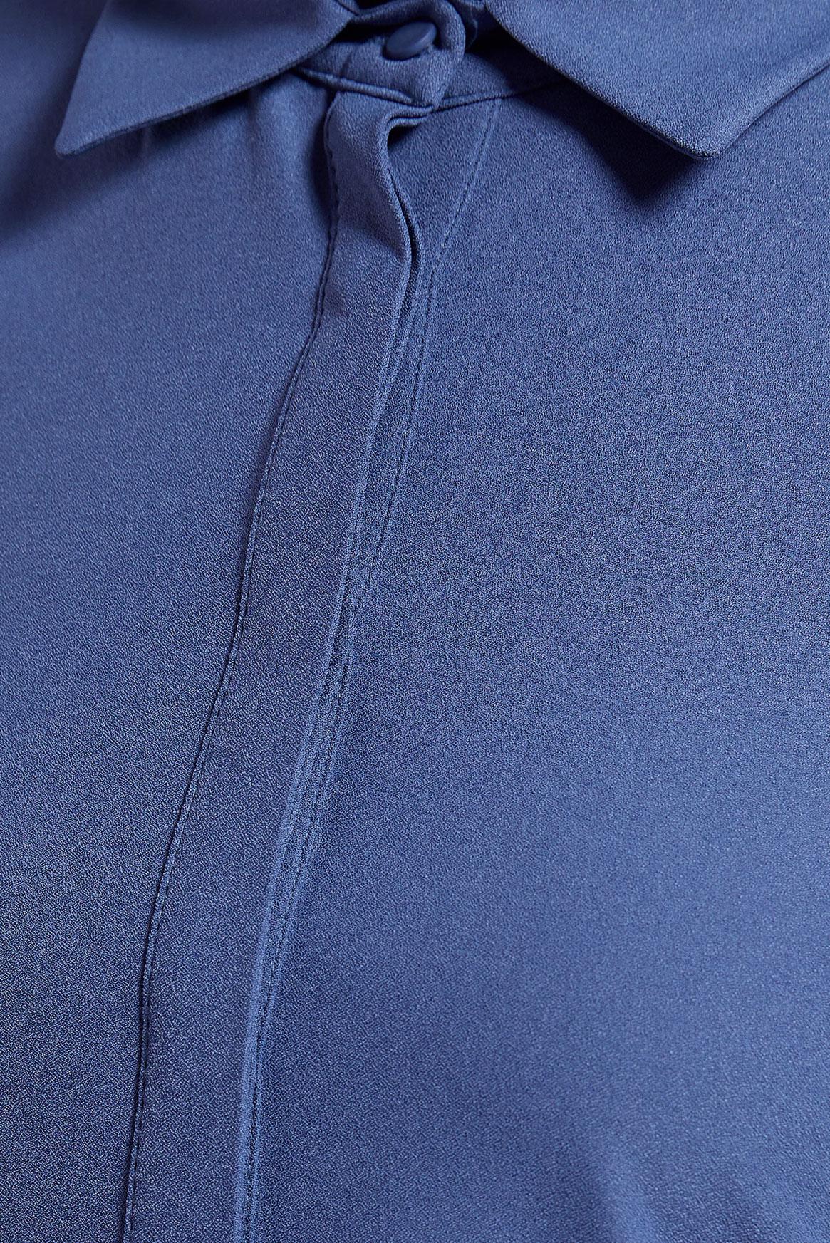 Tesettür giyim MAVİ GÖMLEK YAKA TESETTÜR TUNİK 45079