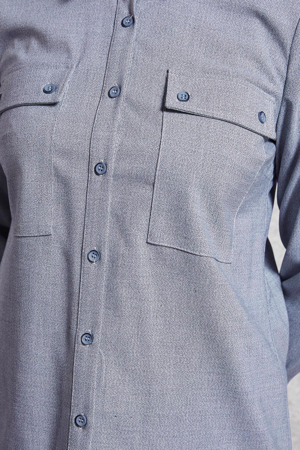 Tesettür giyim LACİVERT GÖMLEK YAKA TUNİK 45080