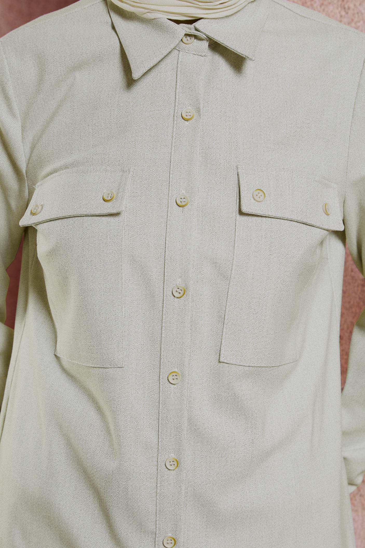 Vêtements hijab BEIGE TUNIQUE COL CHEMISE 45080