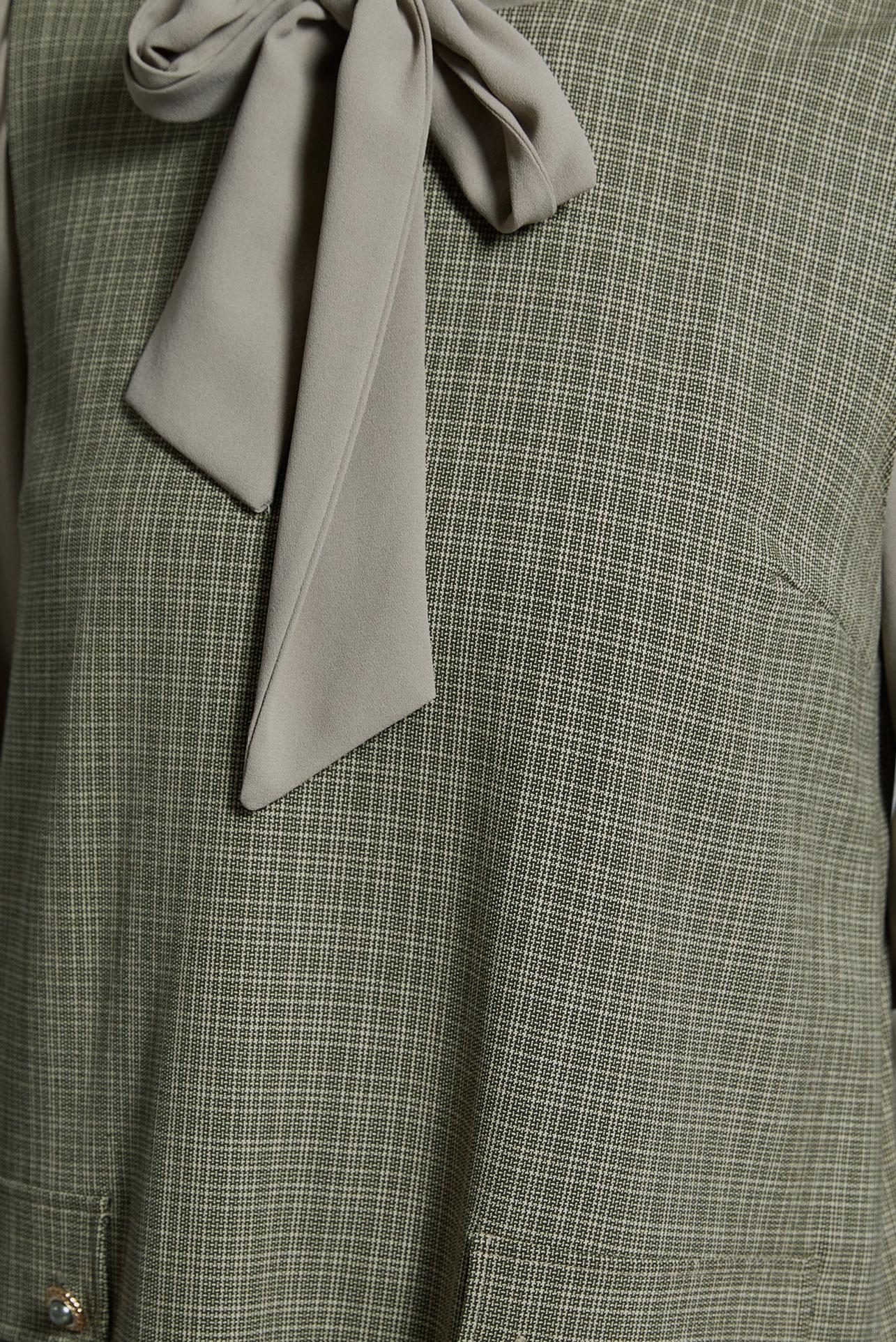 Tesettür giyim HAKİ BAĞLAMA DETAYLI TUNİKLİ TAKIM 45082