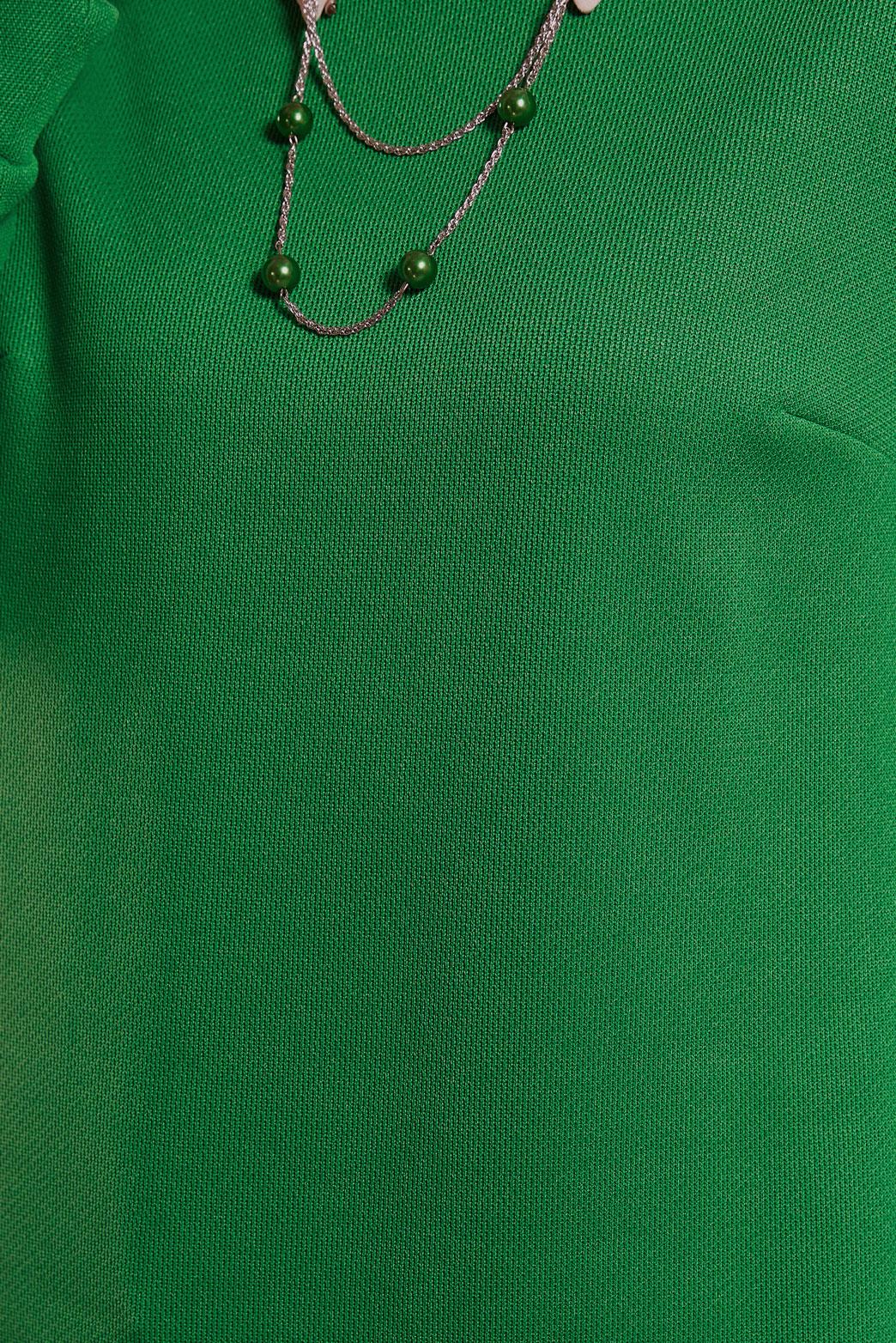 Tesettür giyim YEŞİL AKSESUAR DETAYLI TUNİK 45084