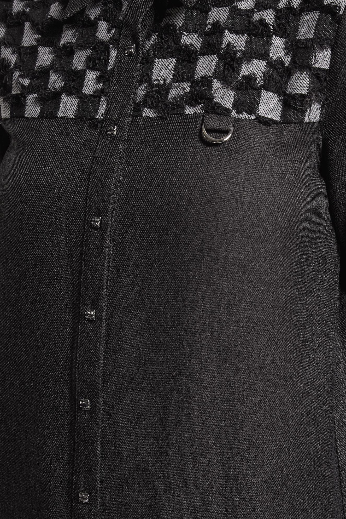 Tesettür giyim GRİ KARE DESENLİ TUNİK 45088