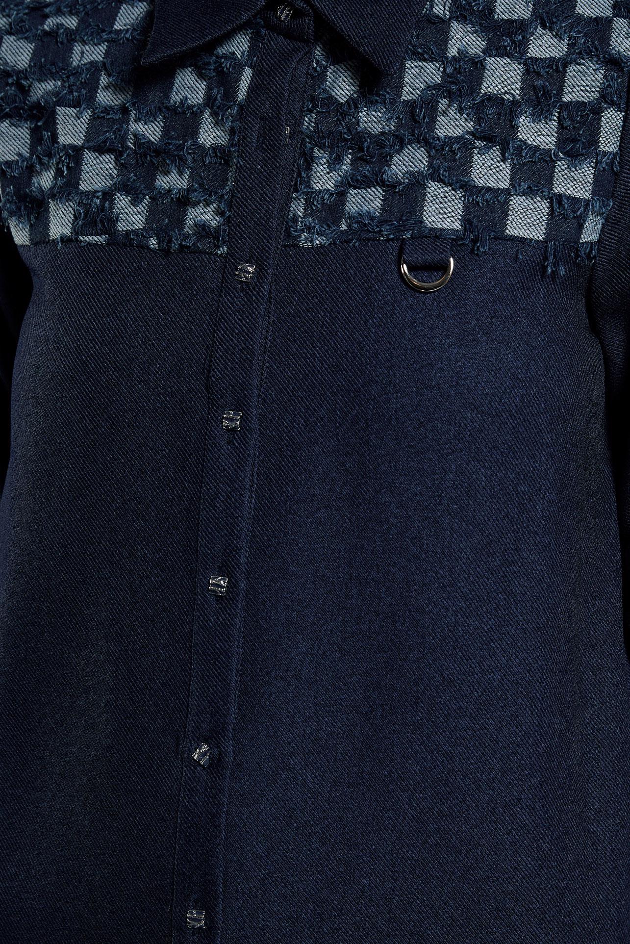 Tesettür giyim LACİVERT KARE DESENLİ TUNİK 45088