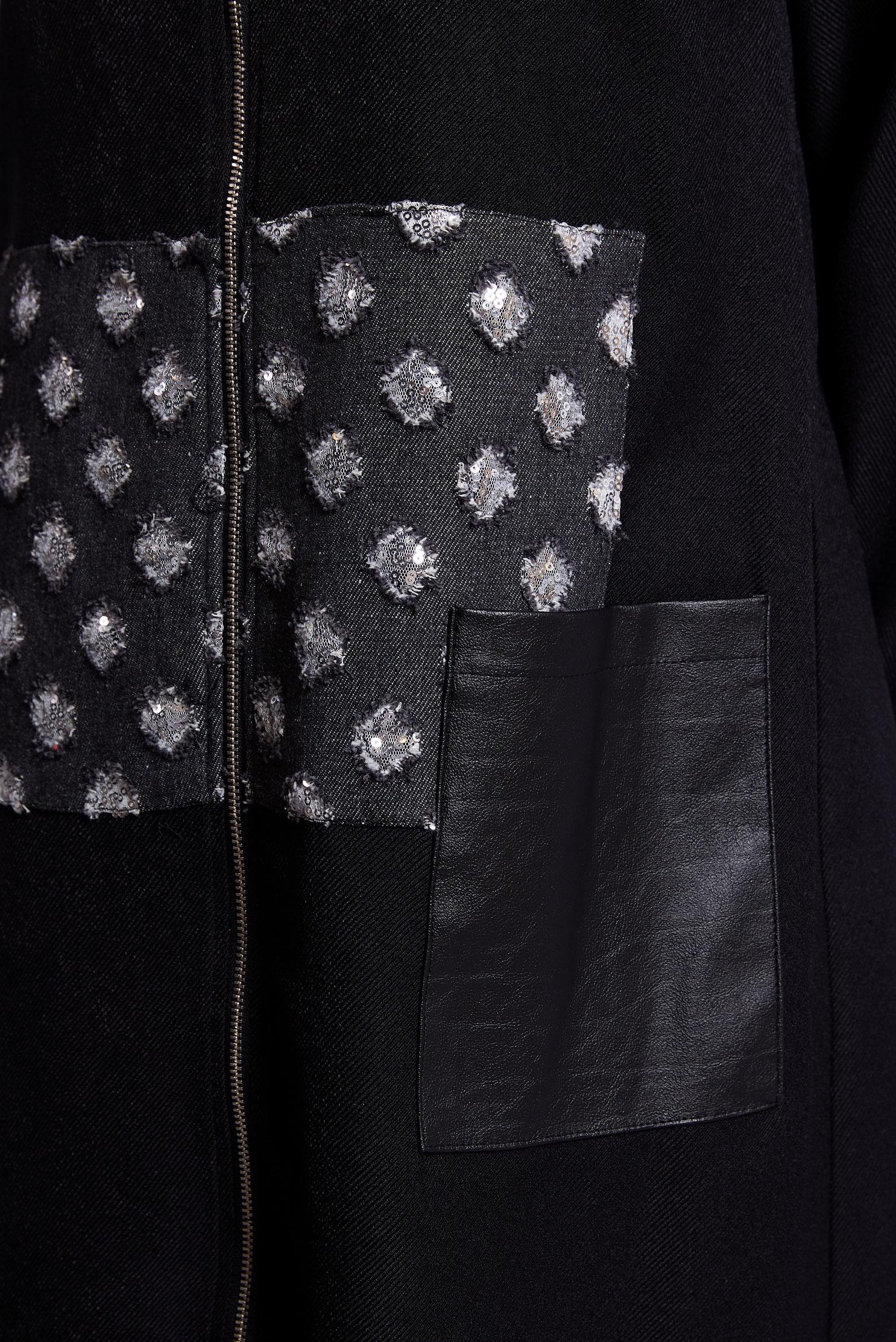 Tesettür giyim SİYAH FERMUARLI TESETTÜR TUNİK 45090