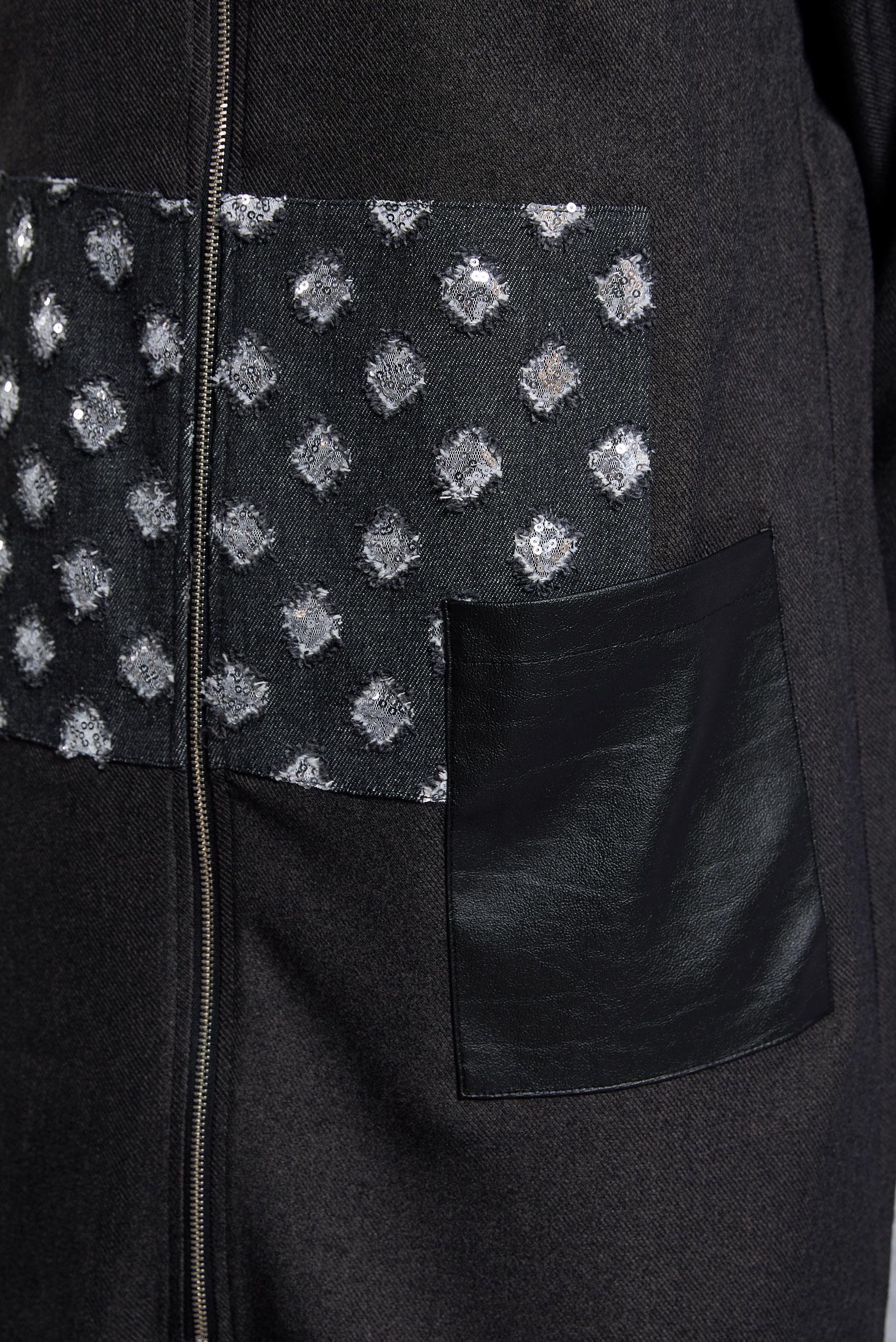 Tesettür giyim GRİ FERMUARLI TESETTÜR TUNİK 45090